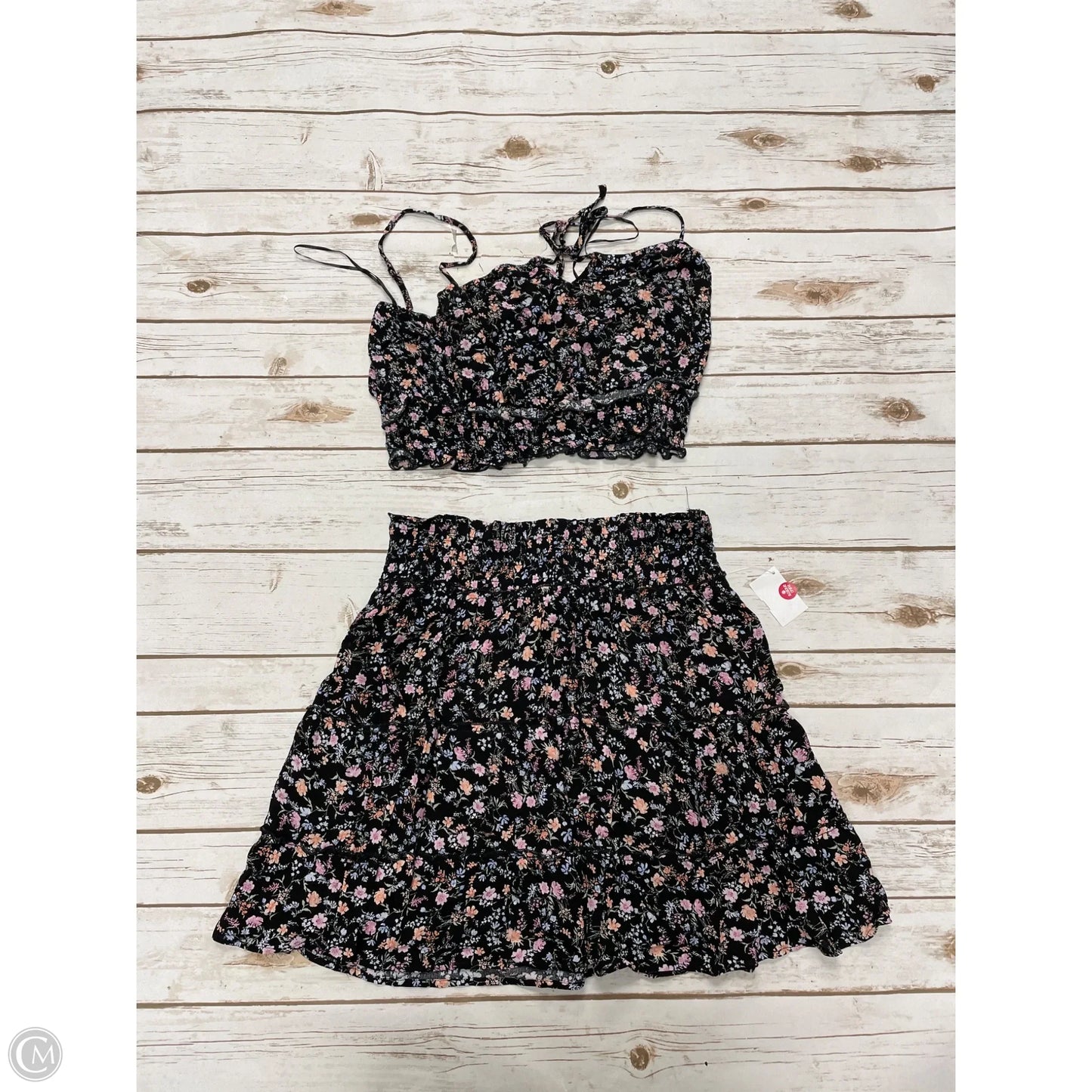 Skirt Set 2pc By Hippie Rose In Floral Print, Size: L