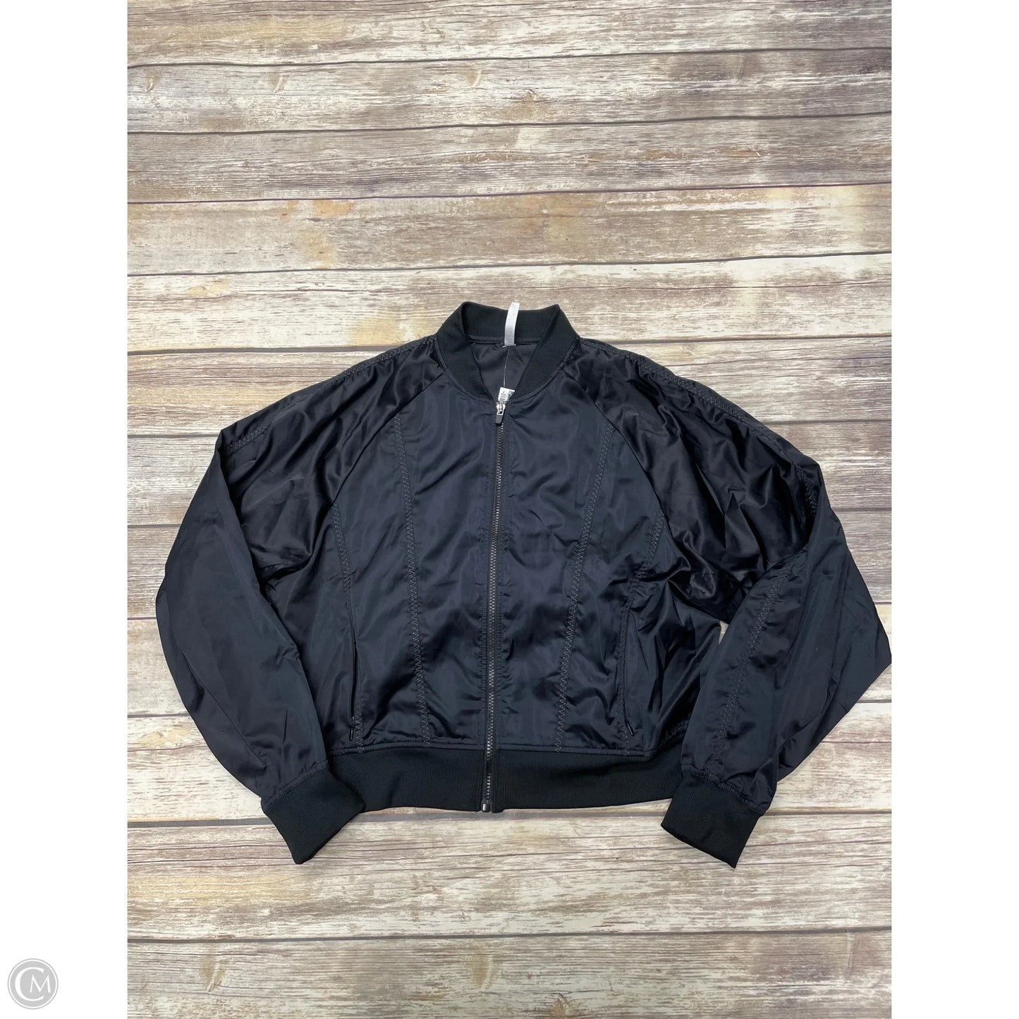 Athletic Jacket By Fabletics In Black, Size: M