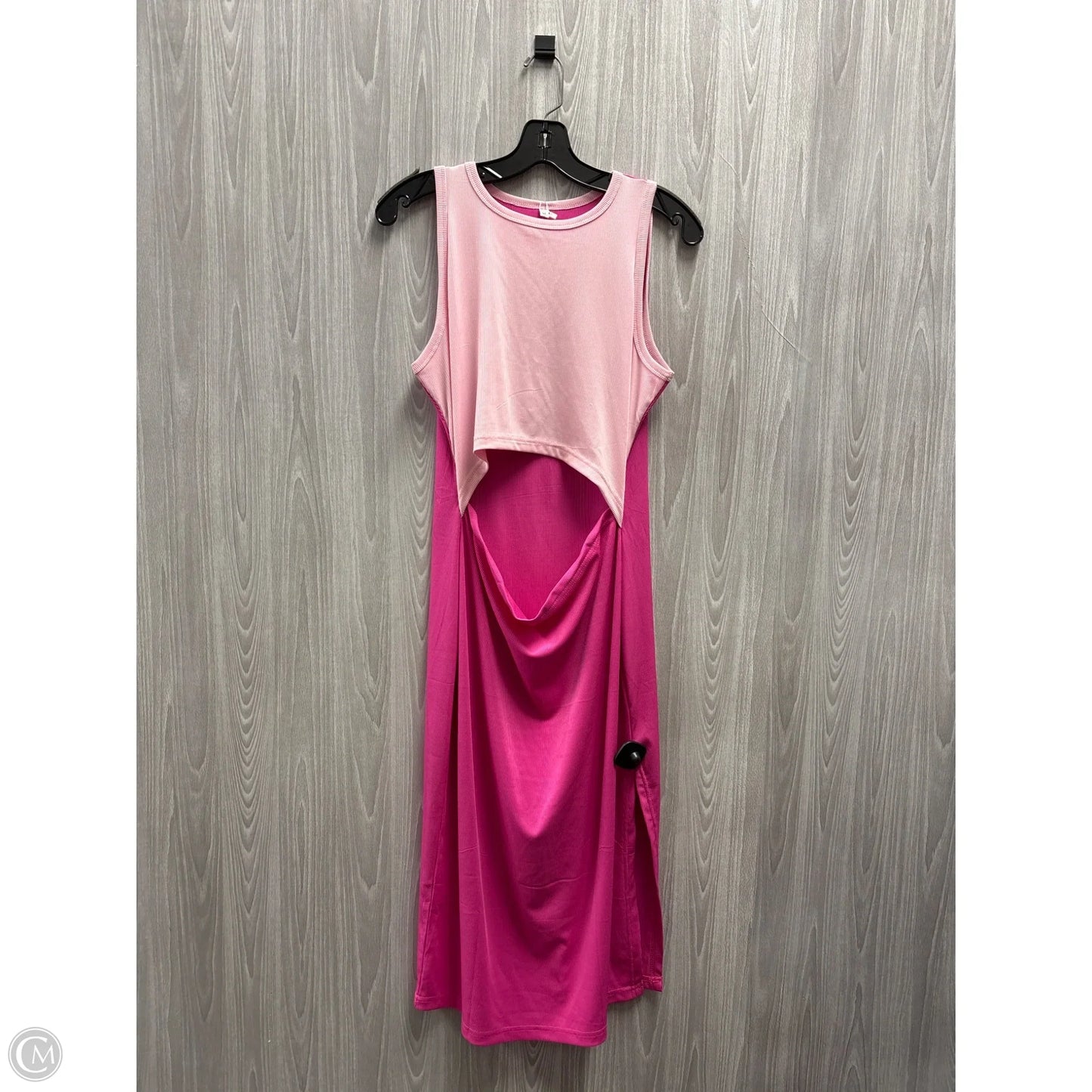 Dress Casual Midi By Cme In Pink, Size: Xl