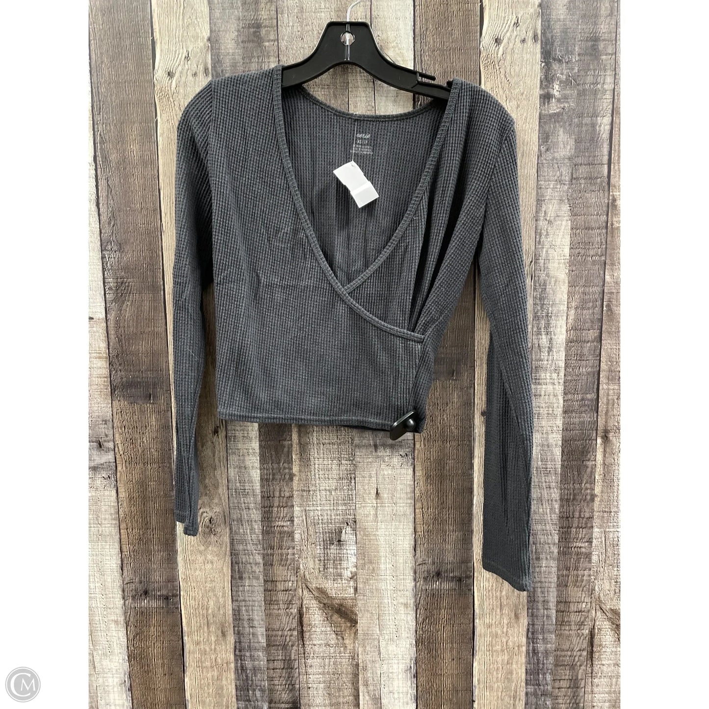 Top Long Sleeve By Aerie In Grey, Size: Xs