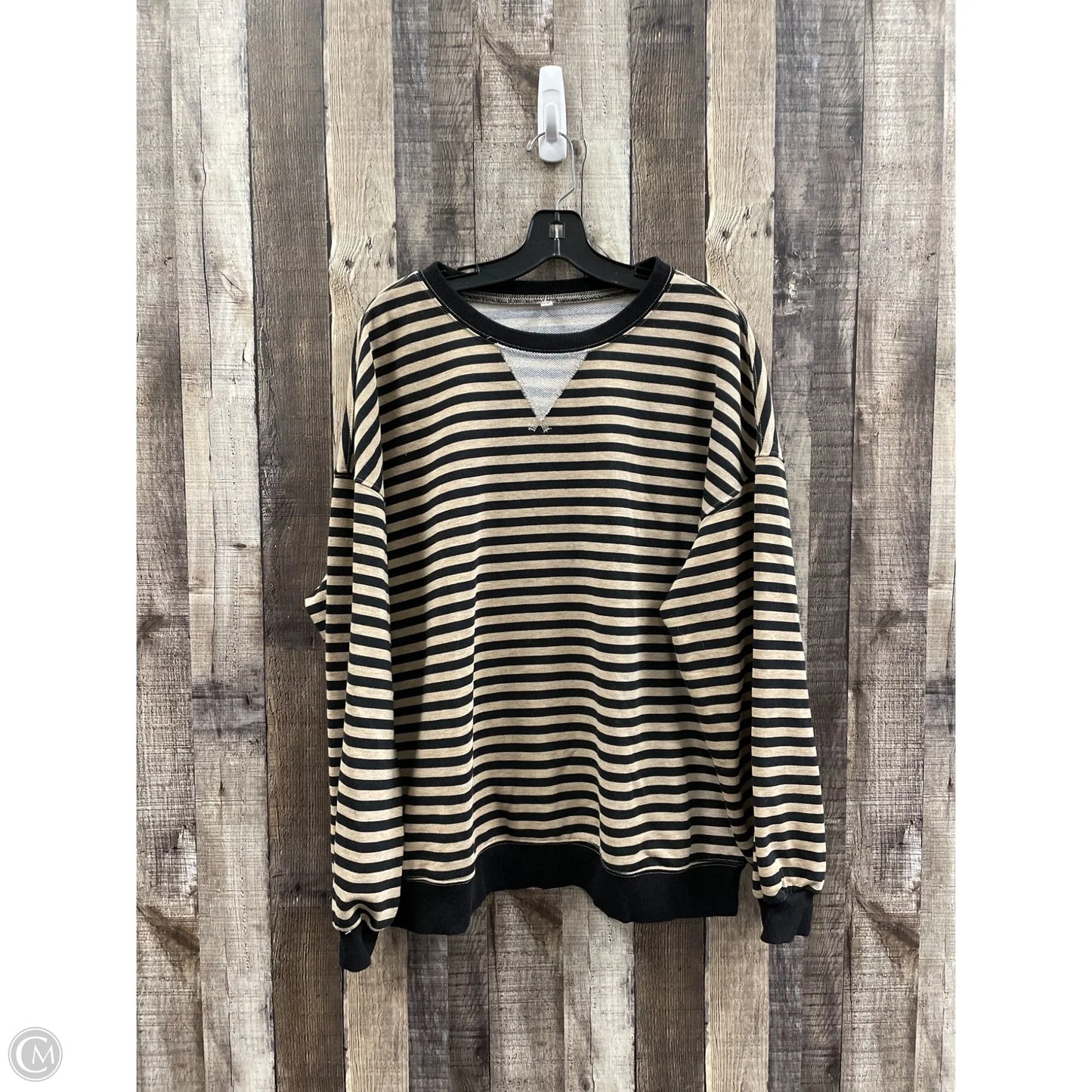 Sweatshirt Crewneck By Cmf In Striped Pattern, Size: Xl