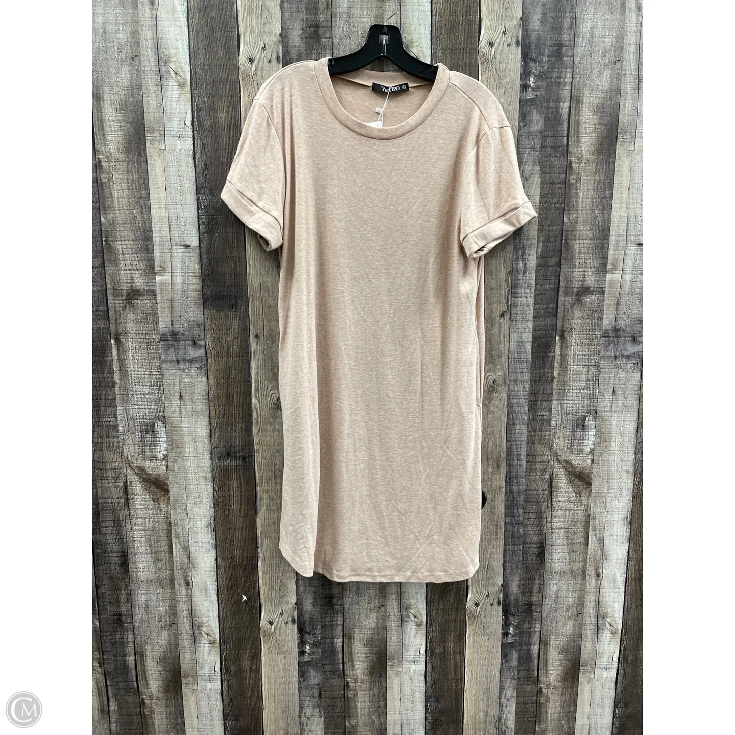 Dress Casual Short By Cme In Beige, Size: L