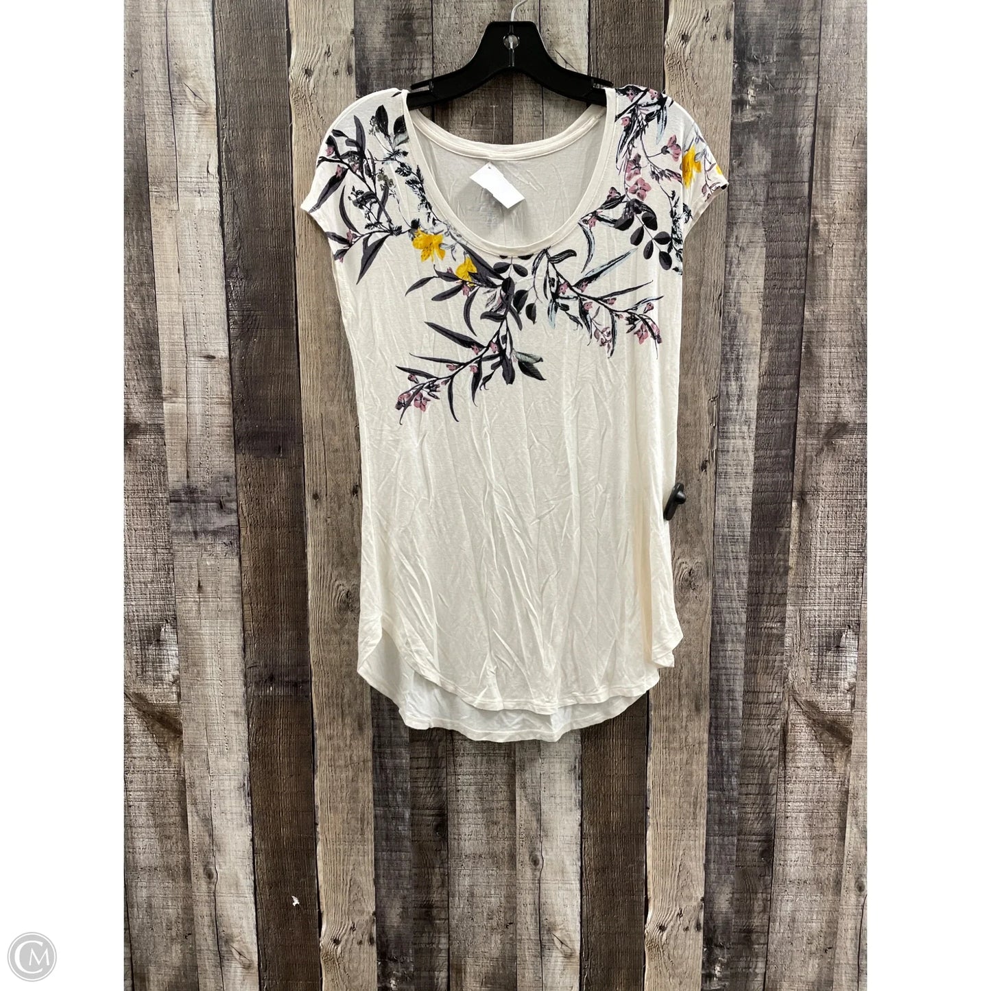 Top Short Sleeve By Maurices In Floral Print, Size: Xs