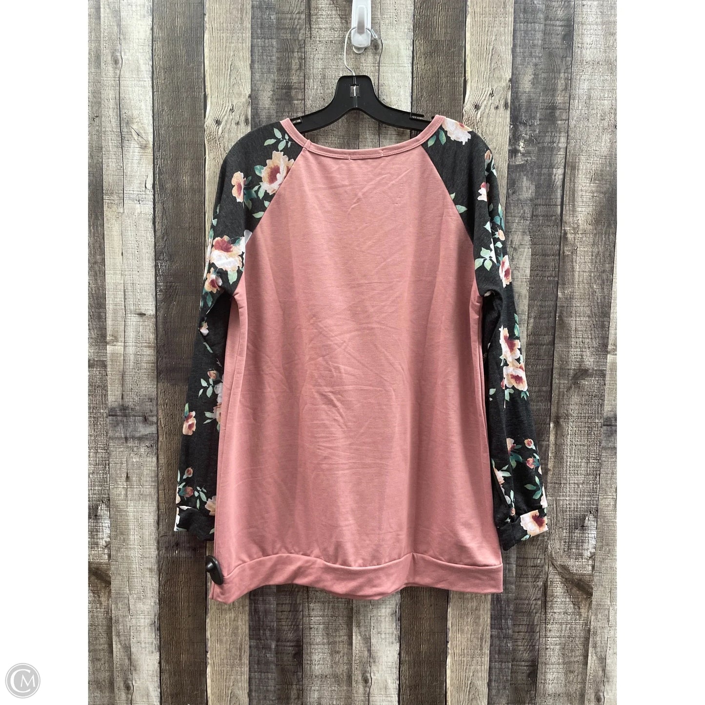 Top Long Sleeve By Acting Pro In Pink, Size: Xl