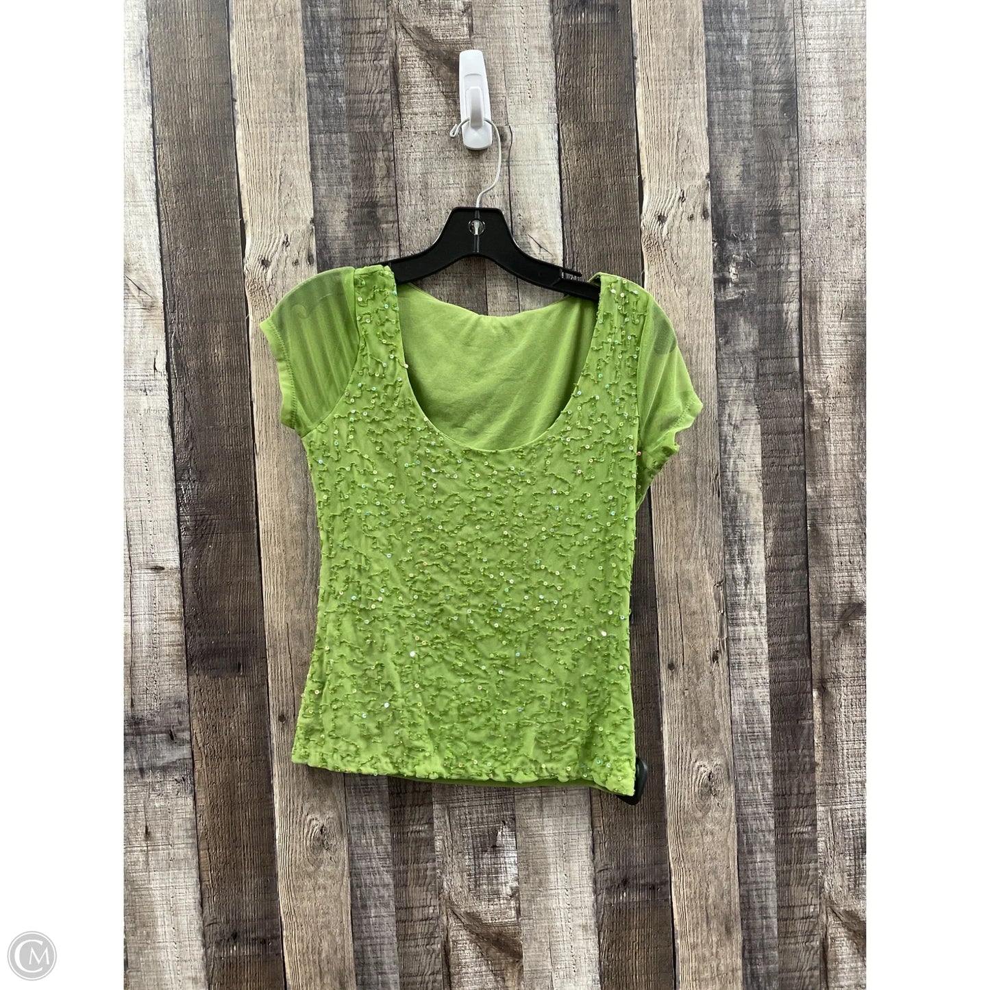 Top Short Sleeve By Inc In Green, Size: Sp