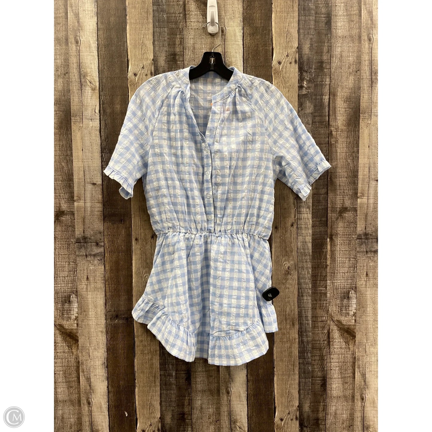 Romper By Cmf In Blue & White, Size: M