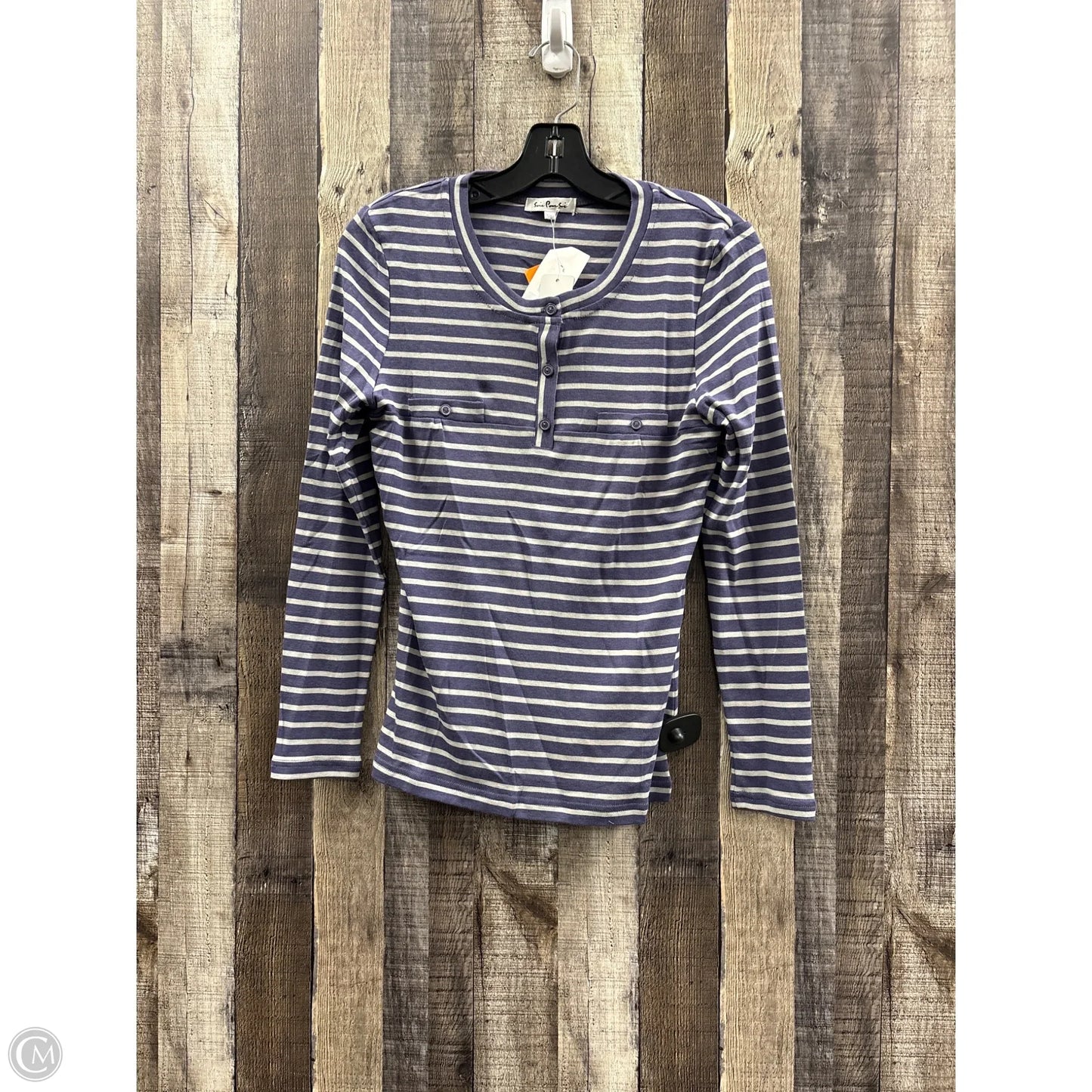 Top Long Sleeve By Cmf In Striped Pattern, Size: S