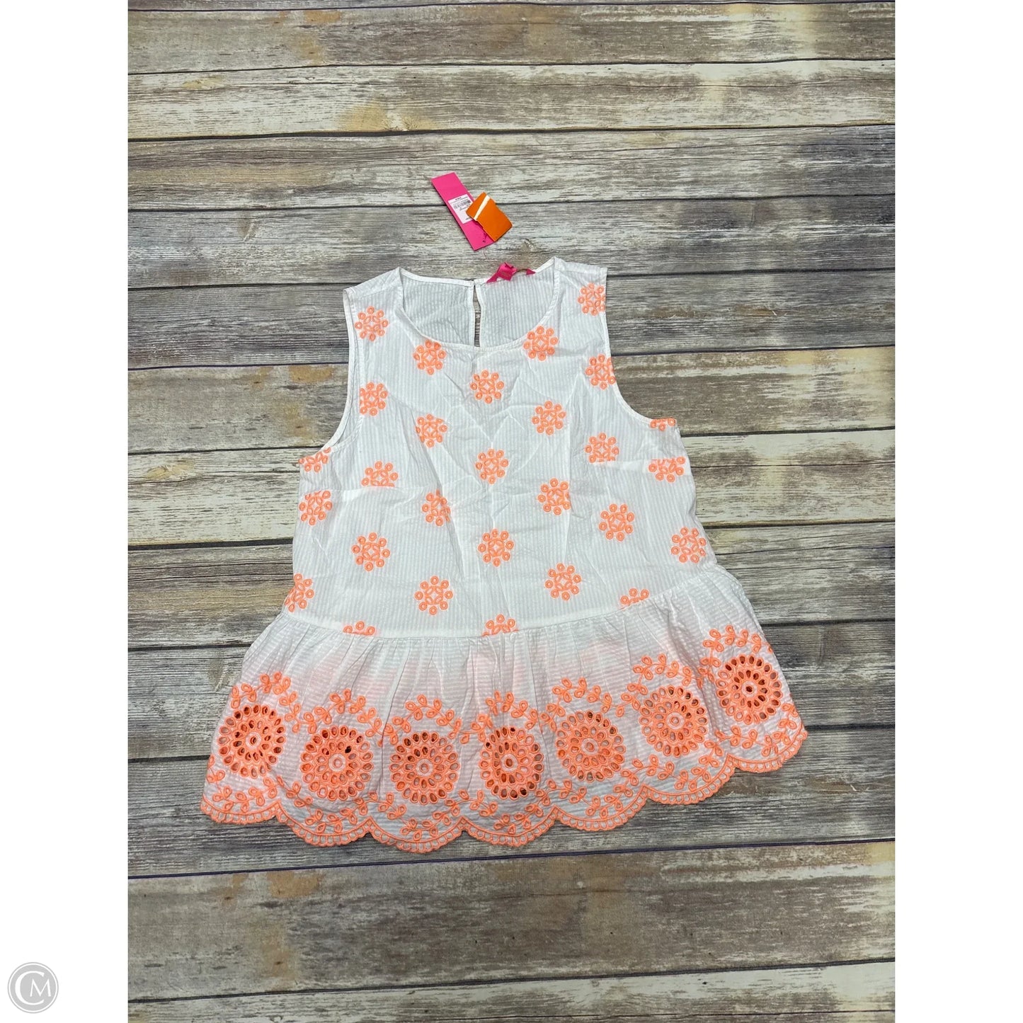 Top Sleeveless Designer By Lilly Pulitzer In White, Size: M