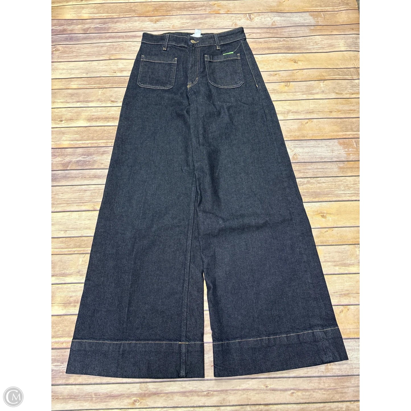 Jeans Wide Leg By H&m In Blue Denim, Size: 6