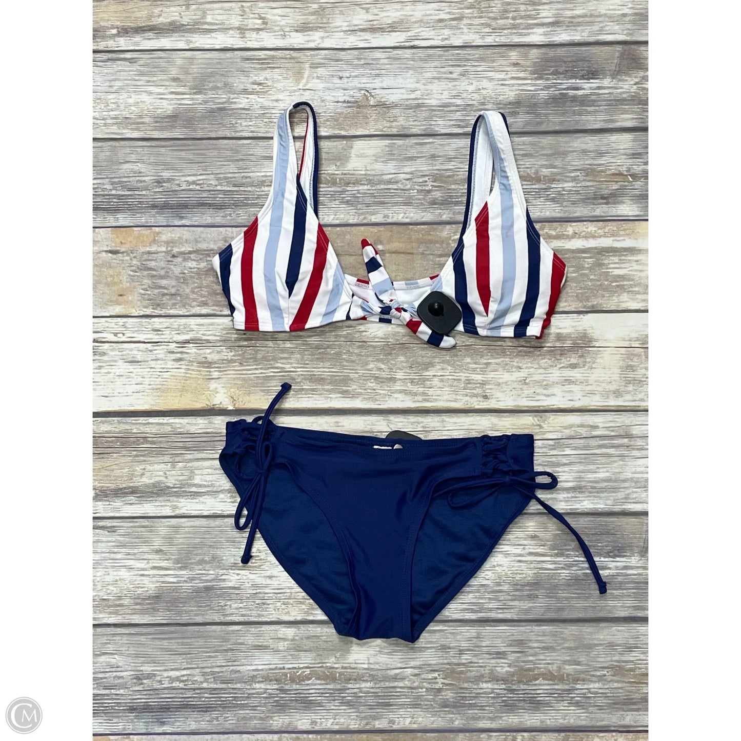 Swimsuit 2pc By No Boundaries In Blue & Red & White, Size: M