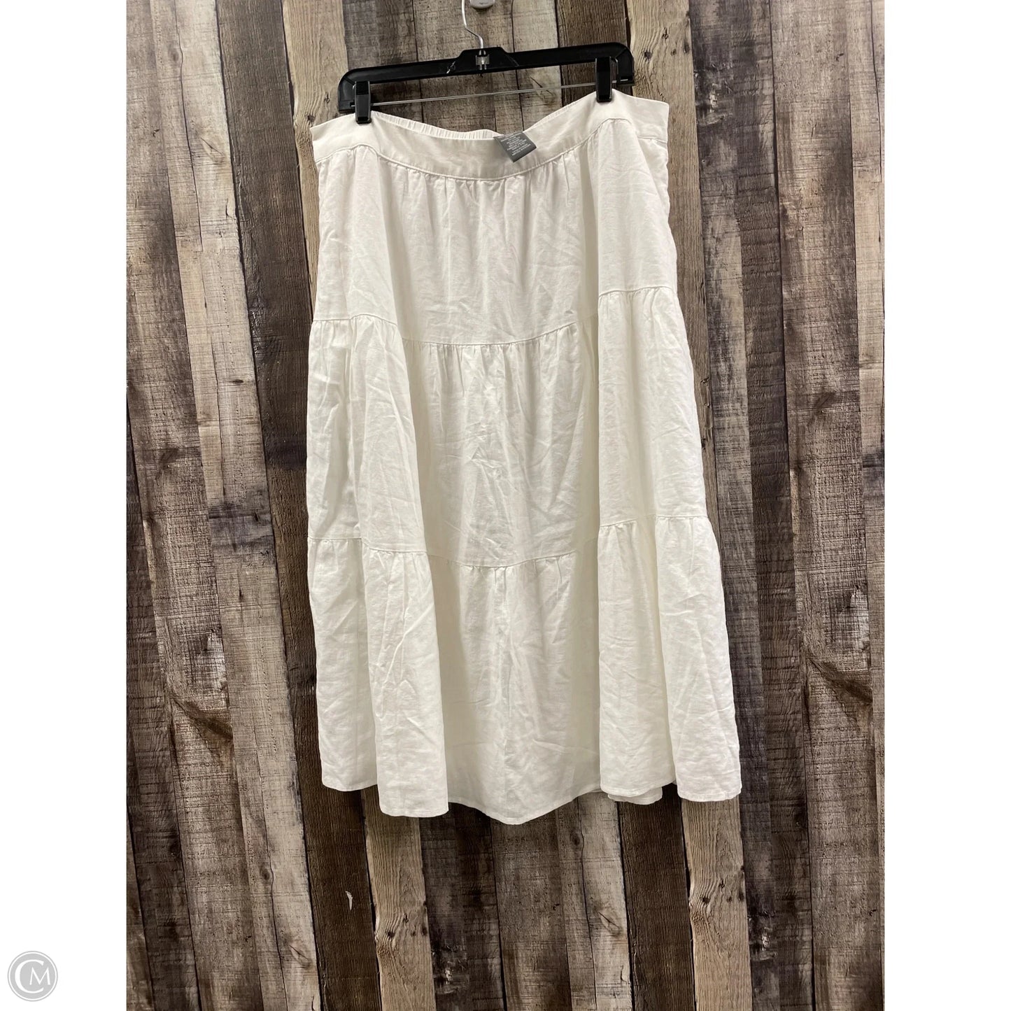 Skirt Maxi By Matty M In White, Size: Xxl