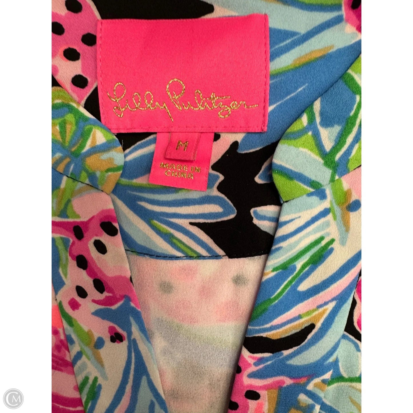 Dress Designer By Lilly Pulitzer In Black & Pink, Size: M