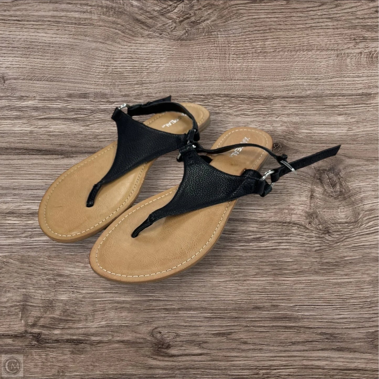 Sandals Flats By Xappeal In Black, Size: 9