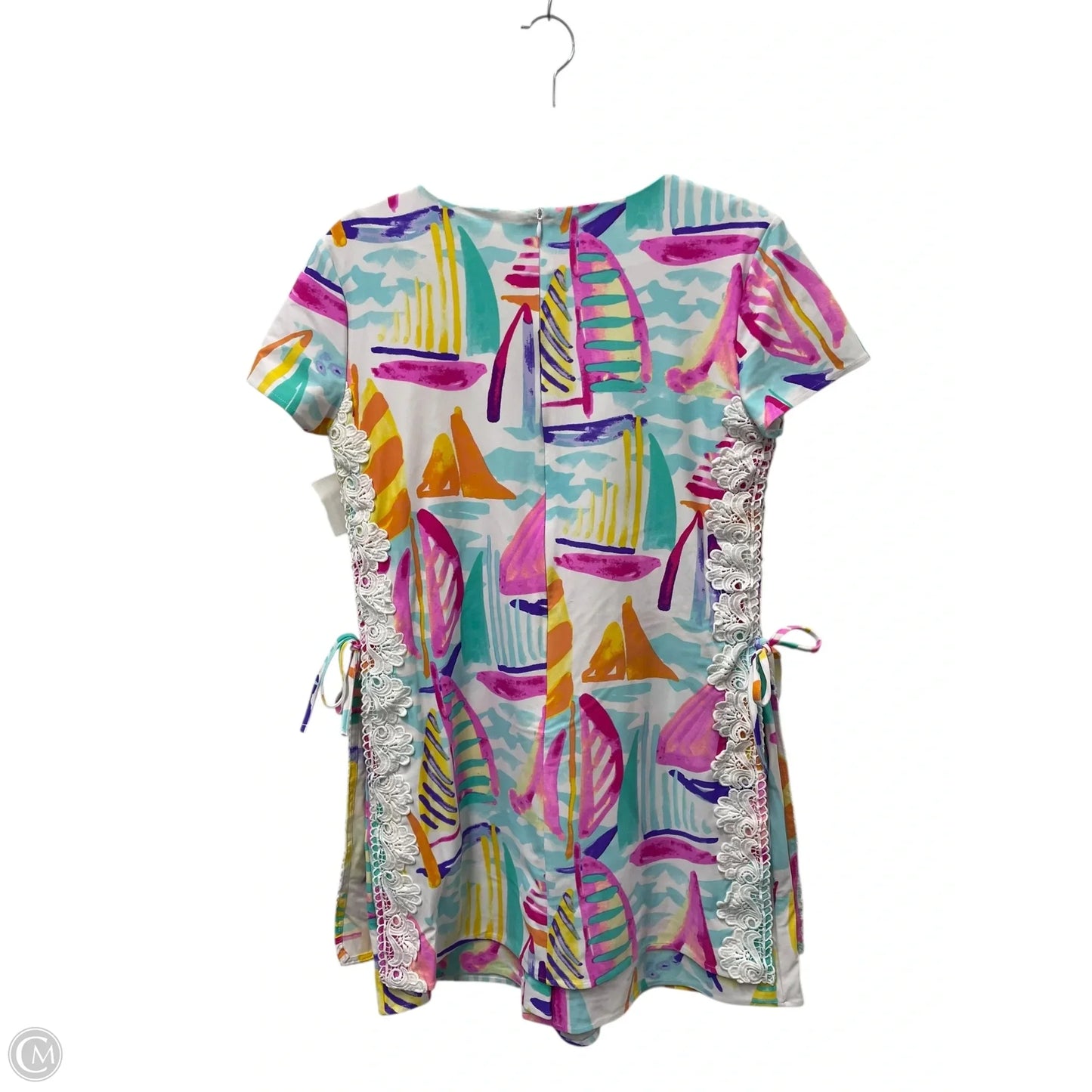 Dress Casual Short By Aryeh In Blue & Pink, Size: Xs