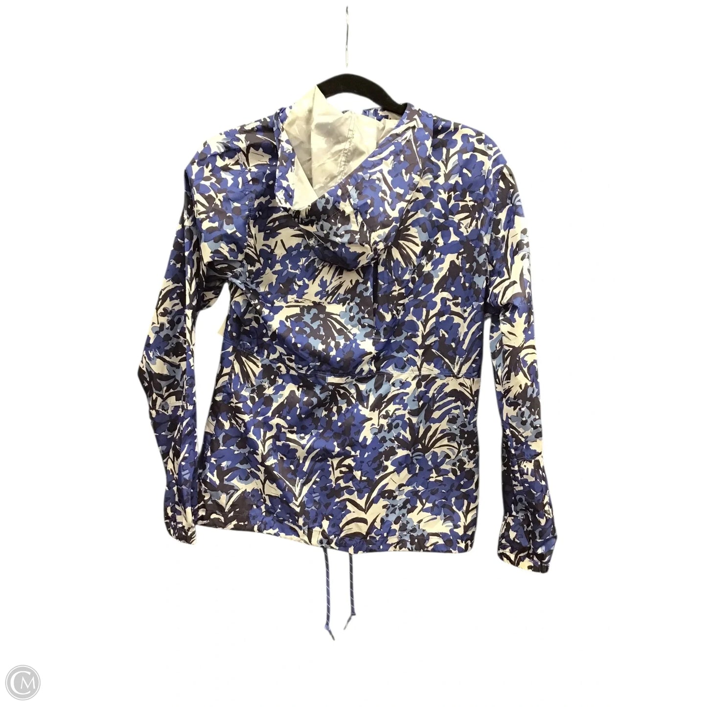Jacket Windbreaker By Columbia In Blue & White, Size: Xs