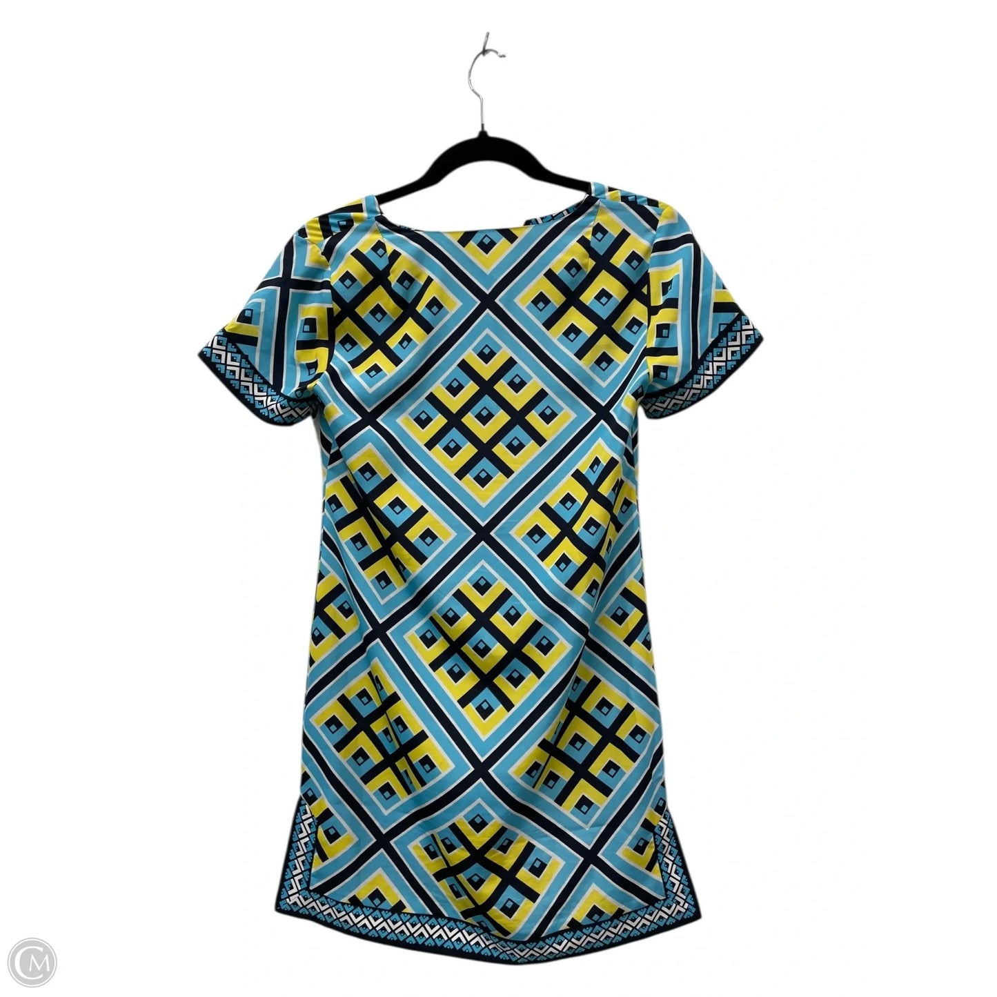 Dress Casual Short By Crown And Ivy In Blue & Yellow, Size: 2p