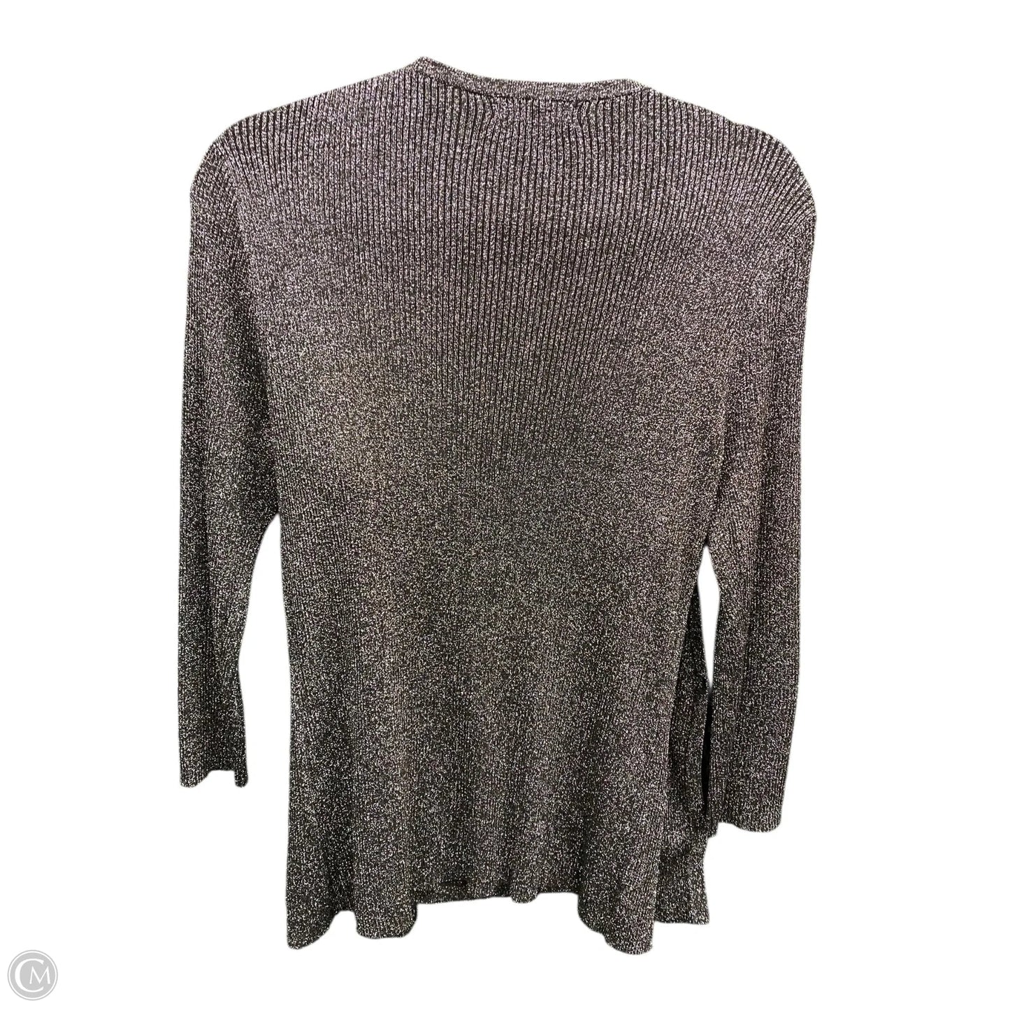 Sweater By Clothes Mentor In Black & Silver, Size: L