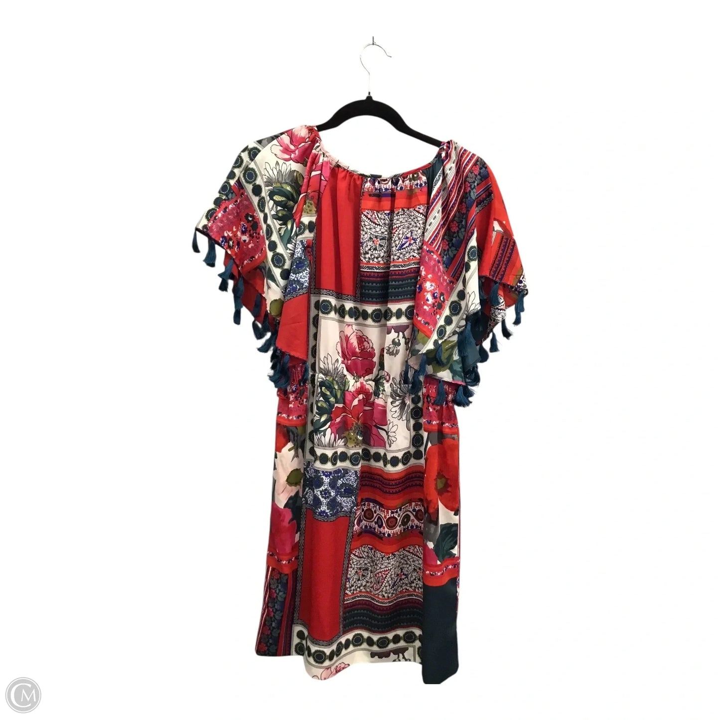 Dress Casual Short By Cma In Green & Red, Size: M