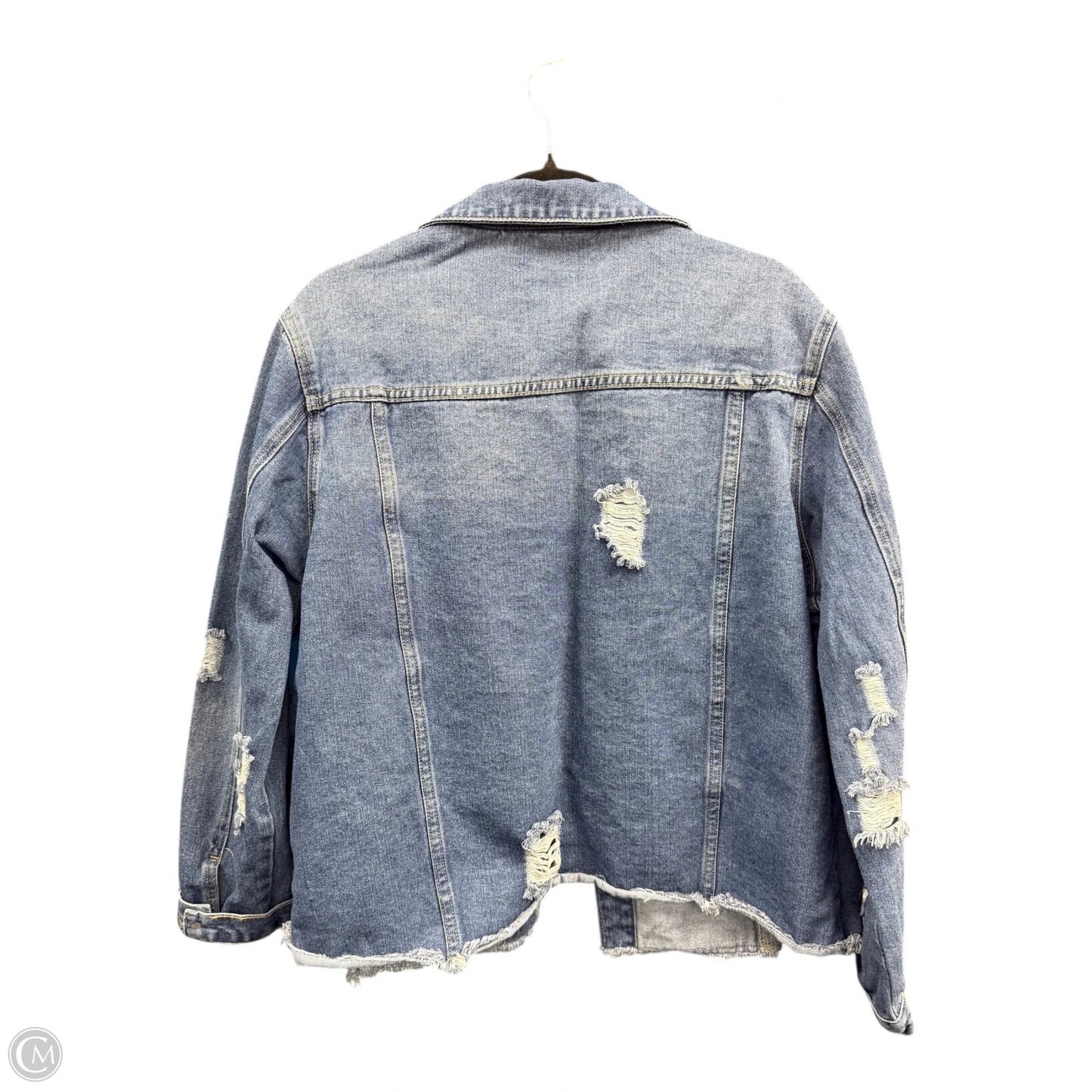 Jacket Denim By Clothes Mentor In Blue Denim, Size: 2x