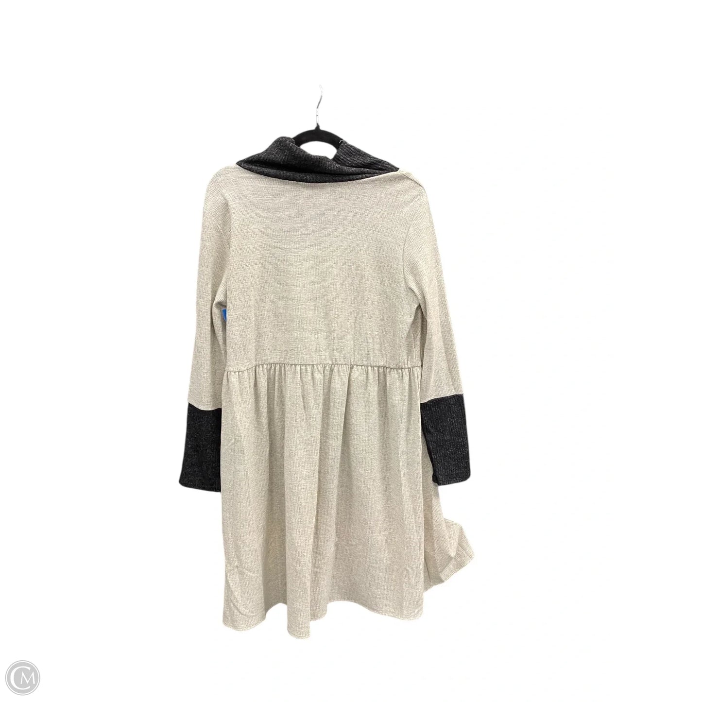 Dress Sweater By Chris And Carol In Cream & Grey, Size: Xl