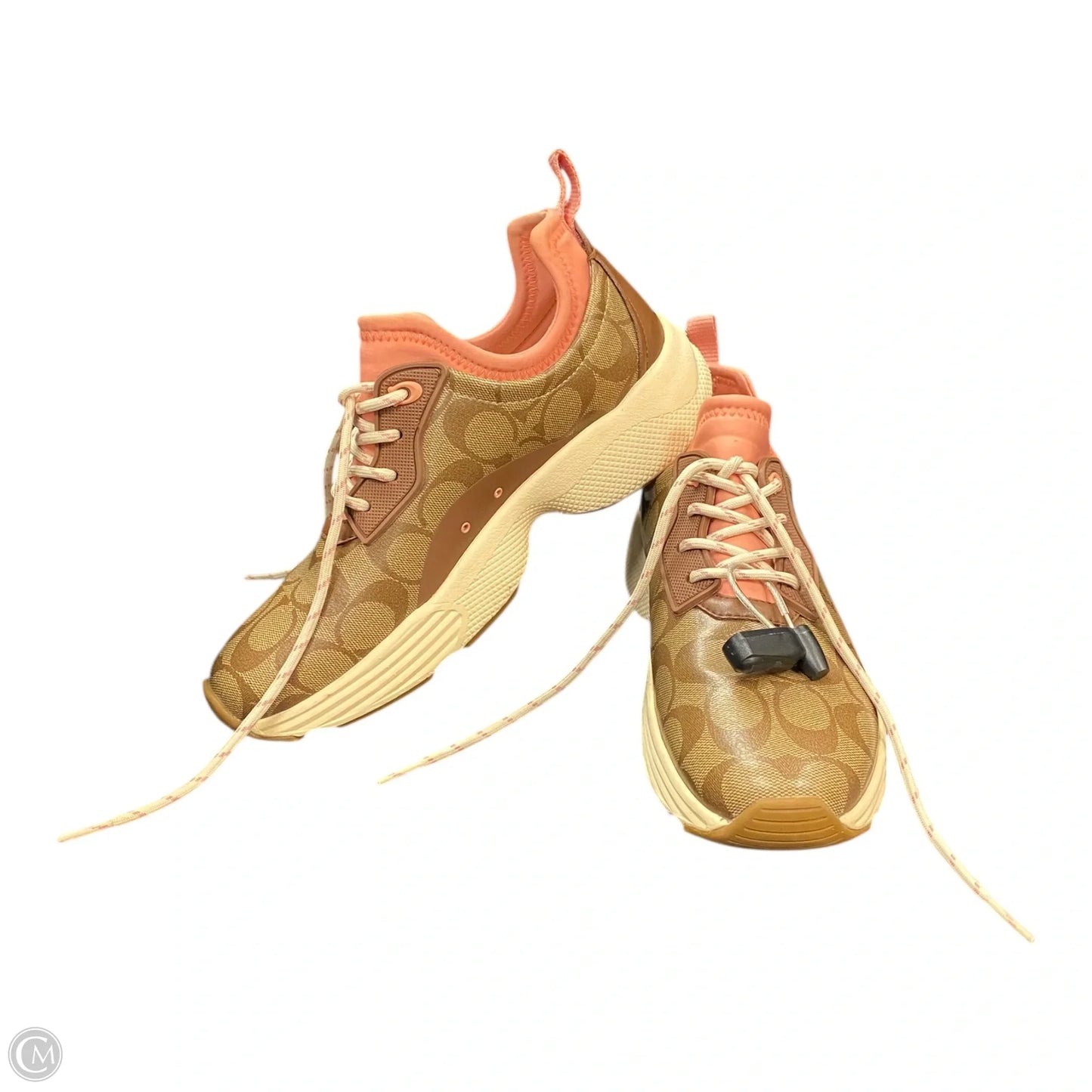 Shoes Designer By Coach In Brown & Pink, Size: 9