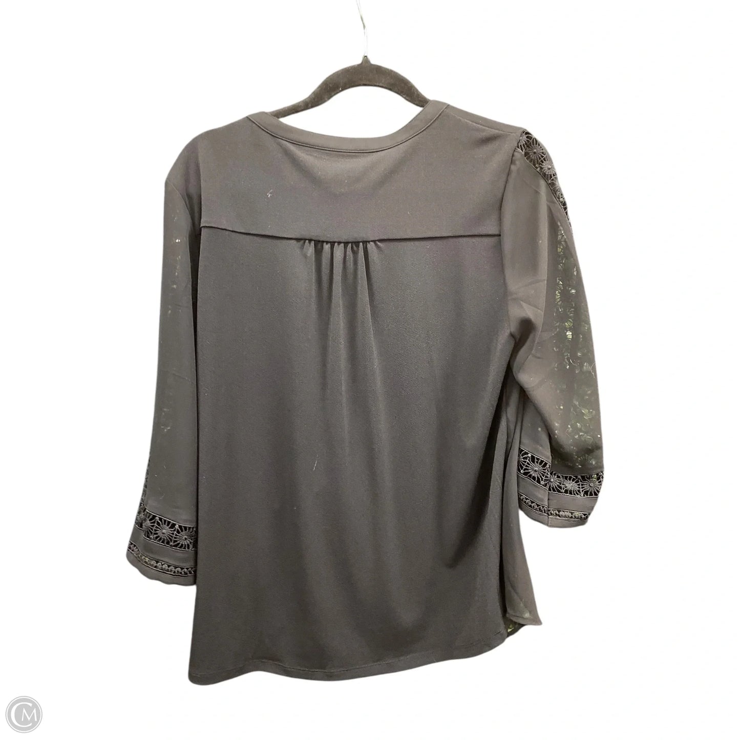 Blouse Long Sleeve By Charter Club In Black, Size: M