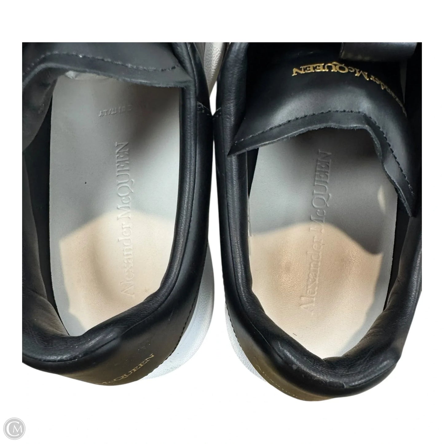 Shoes Luxury Designer By Alexander Mcqueen In Black & White, Size: 9