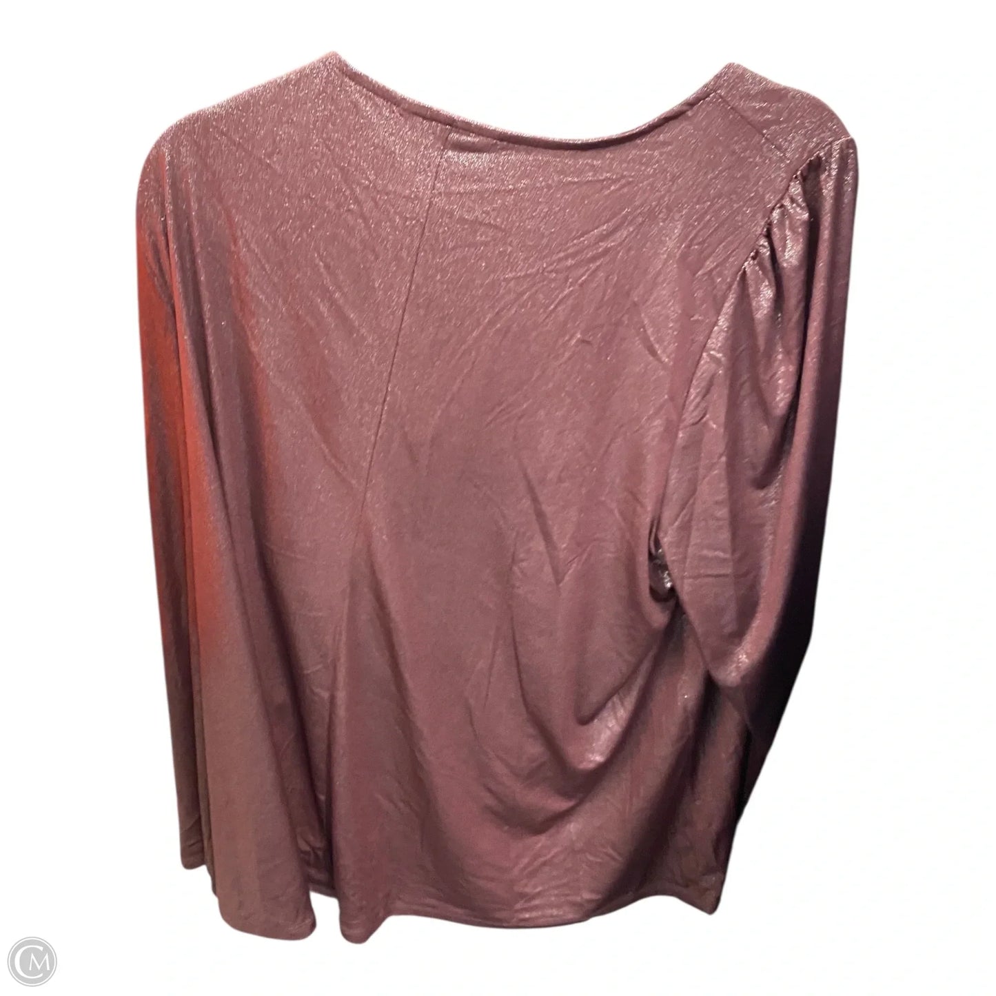 Top Long Sleeve By Lane Bryant In Maroon, Size: 2x