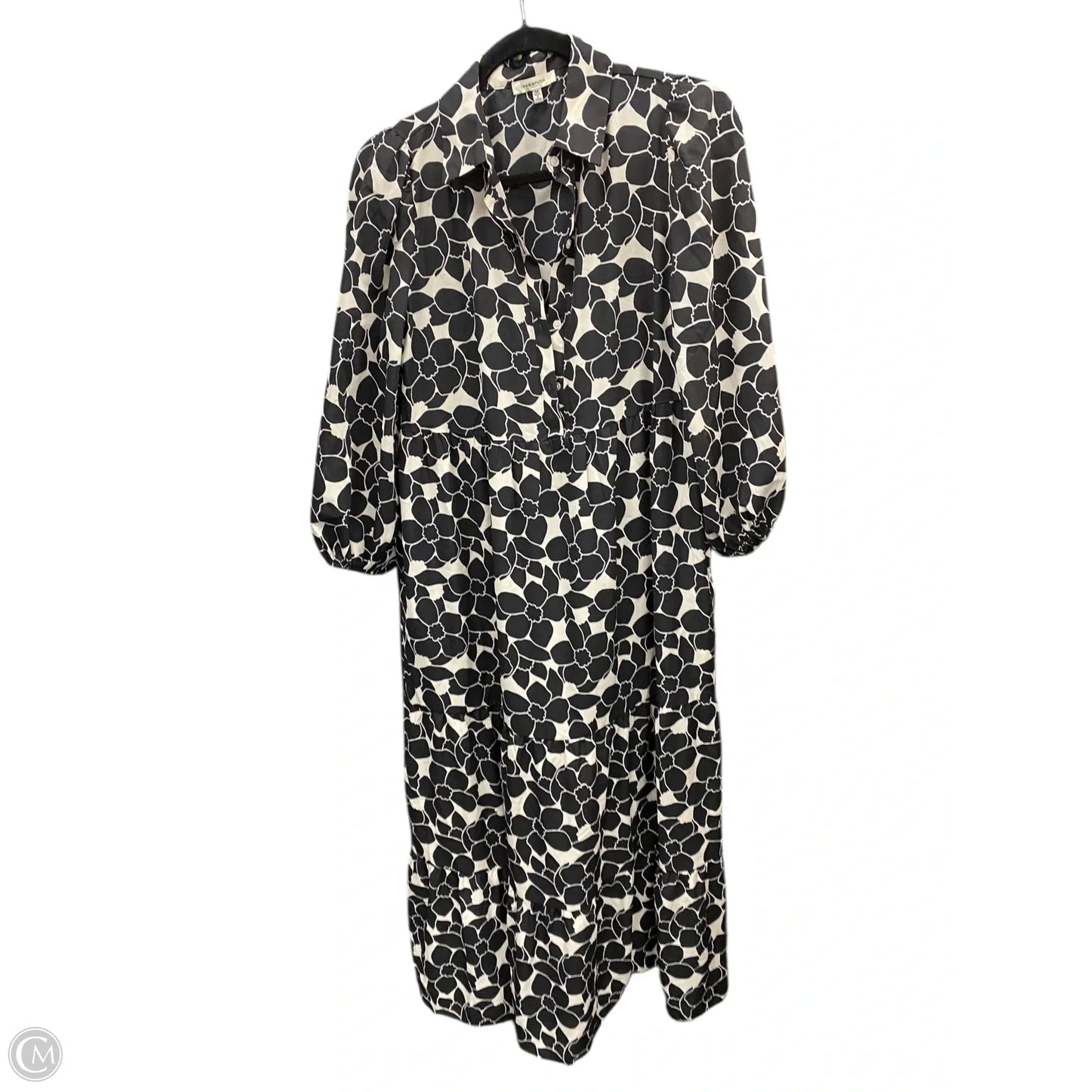 Dress Casual Maxi By Max Studio In Black & Cream, Size: M