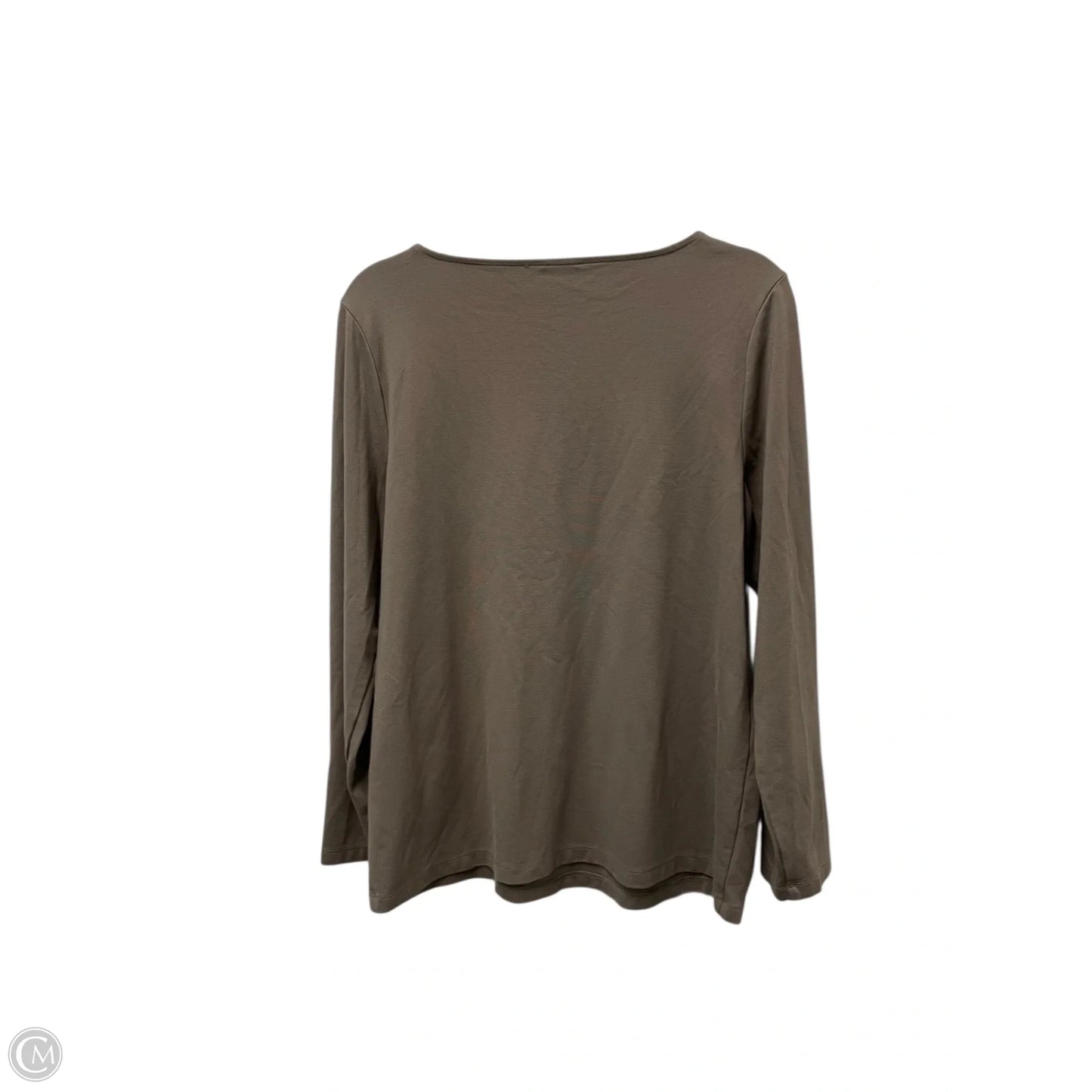 Top Long Sleeve By Chicos In Taupe, Size: L