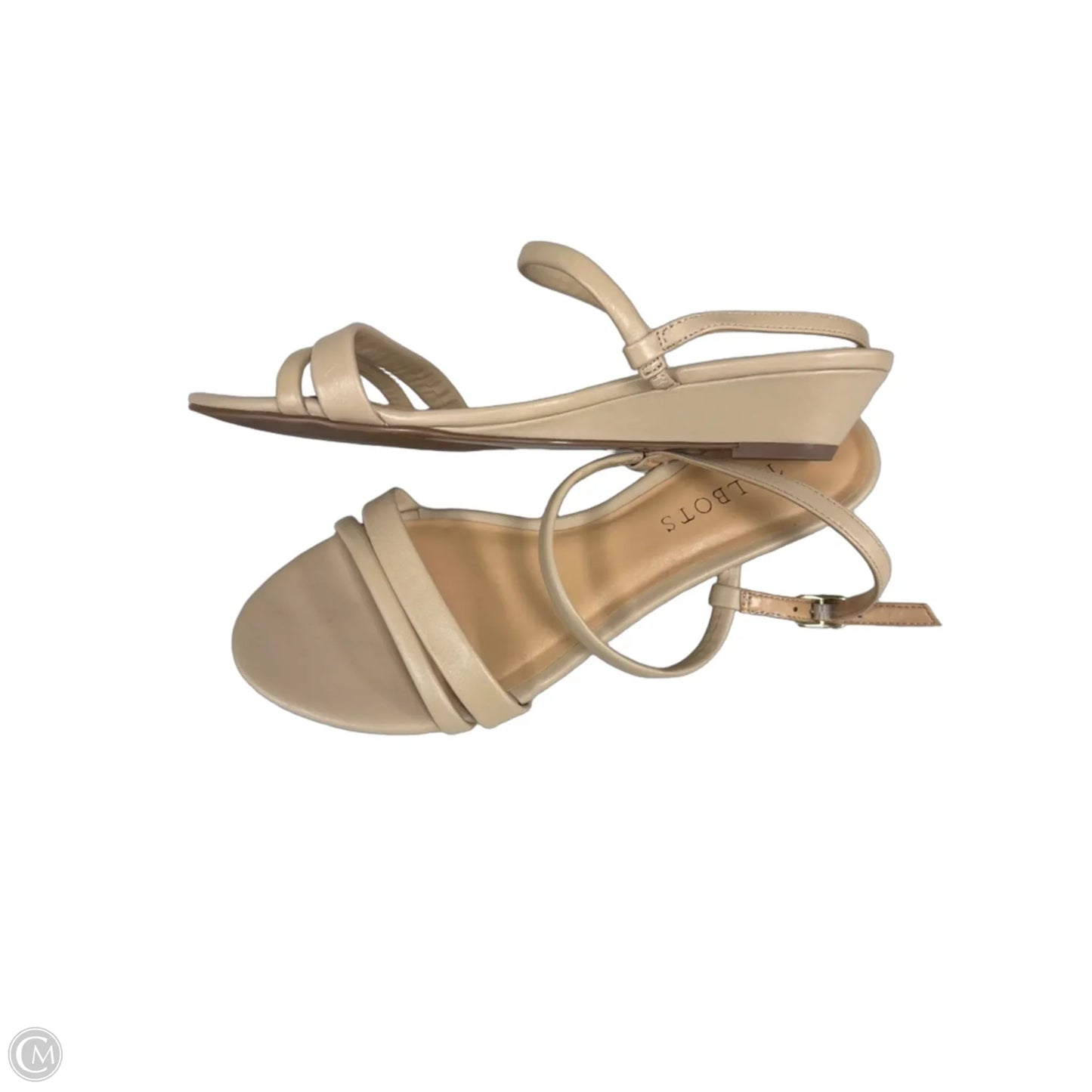 Sandals Heels Wedge By Talbots In Tan, Size: 7