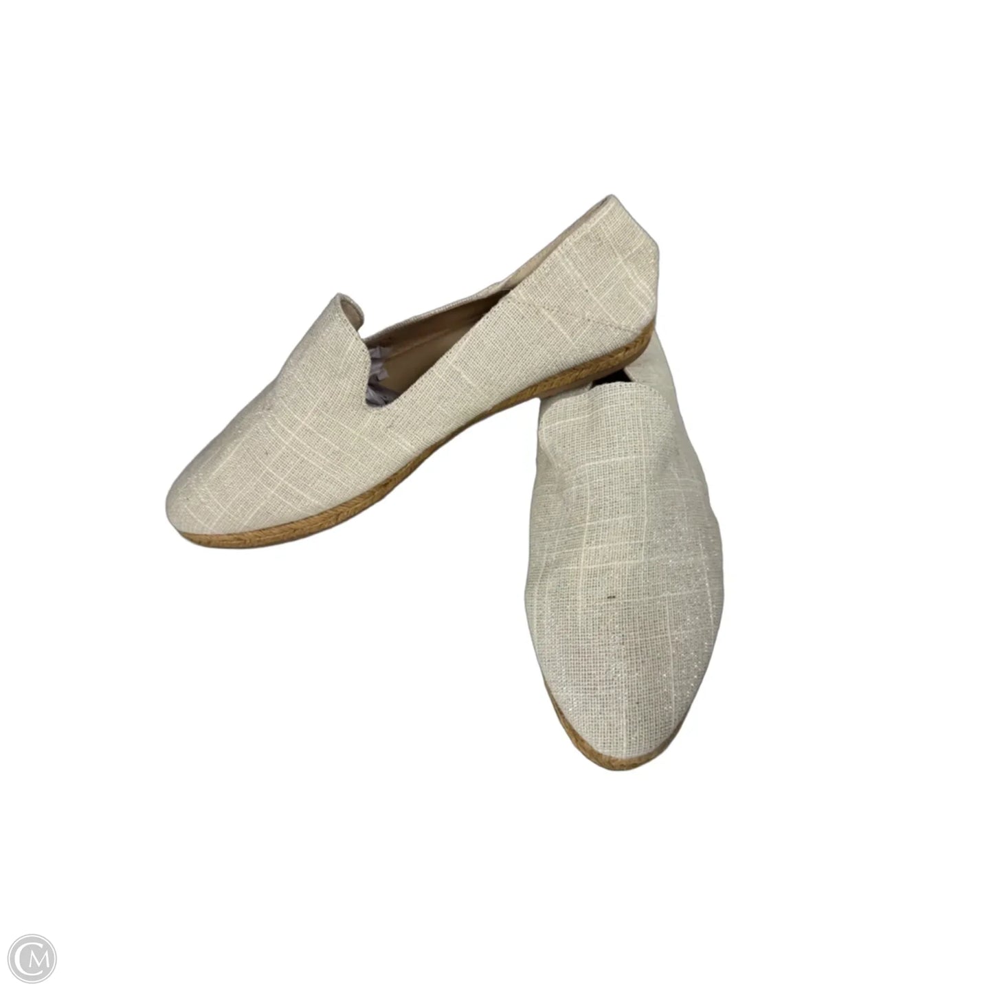 Shoes Flats By Jack Rogers In Cream & Silver, Size: 10