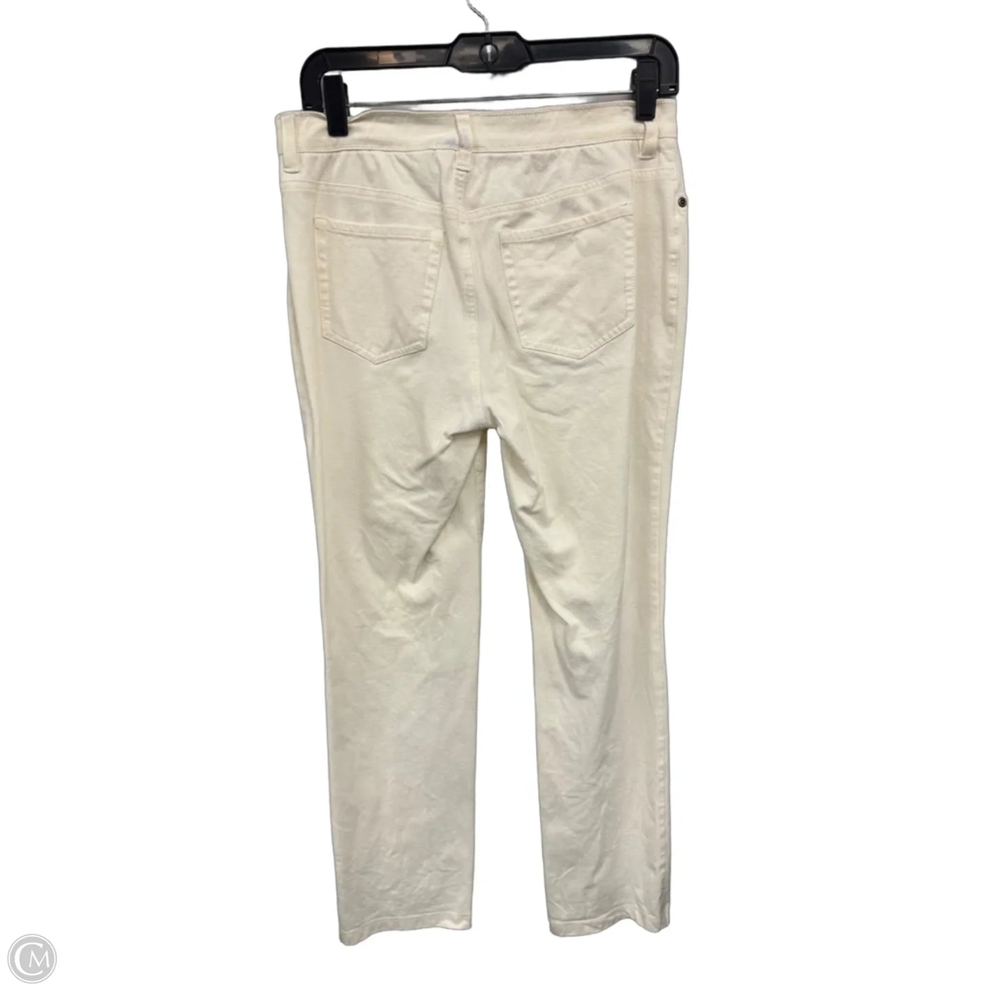 Jeans Straight By Chicos In Cream, Size: S