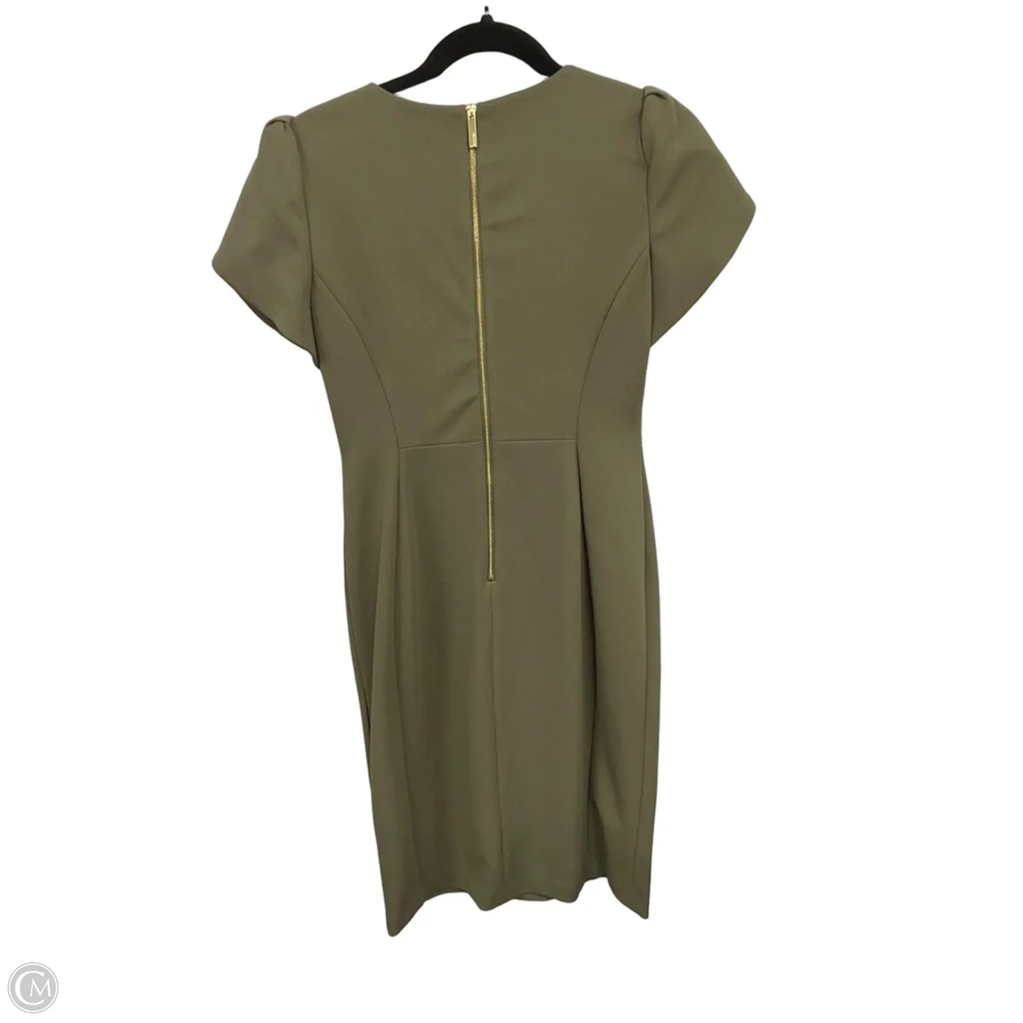 Dress Casual Midi By Calvin Klein In Green, Size: 8