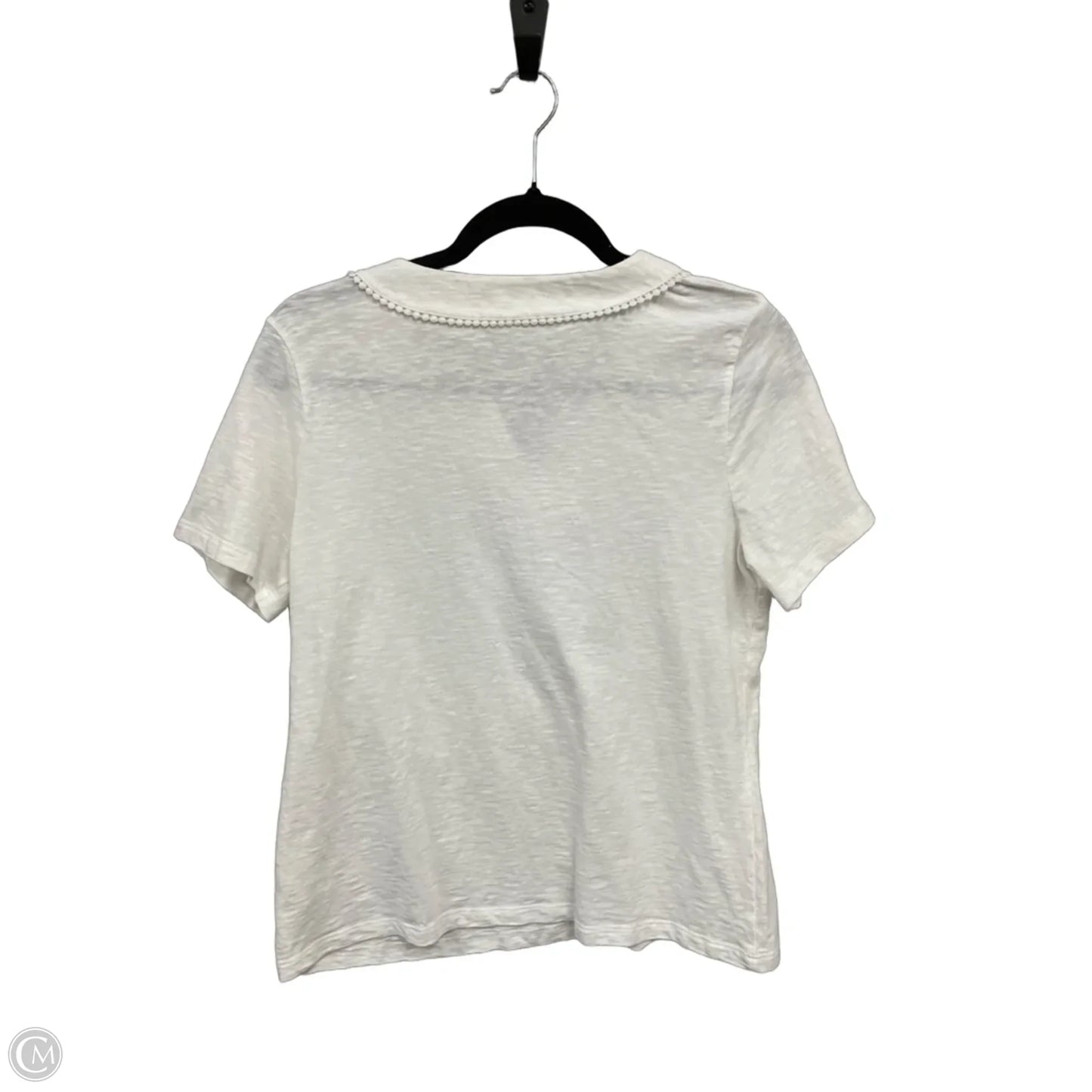 Top Short Sleeve Basic By Talbots In White, Size: Mp
