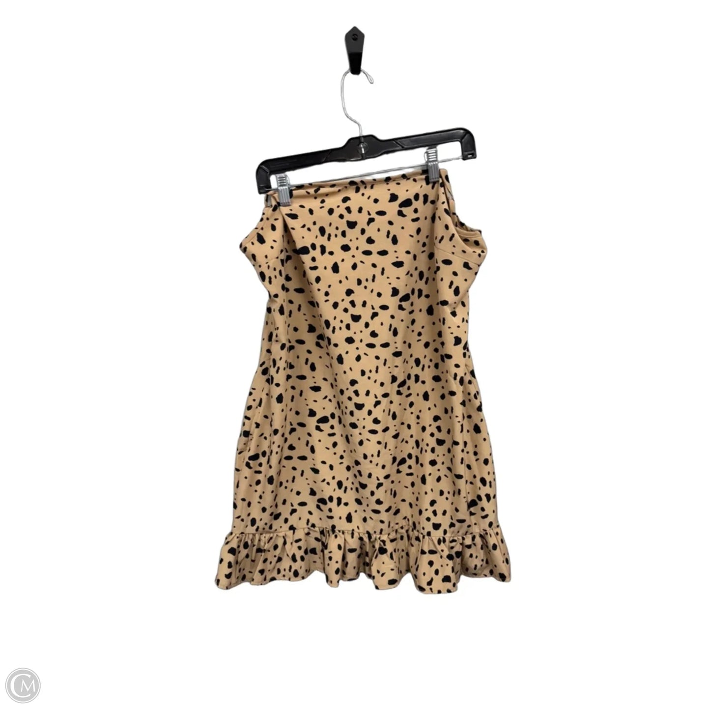 Dress Casual Short By Shein In Black & Tan, Size: 1x