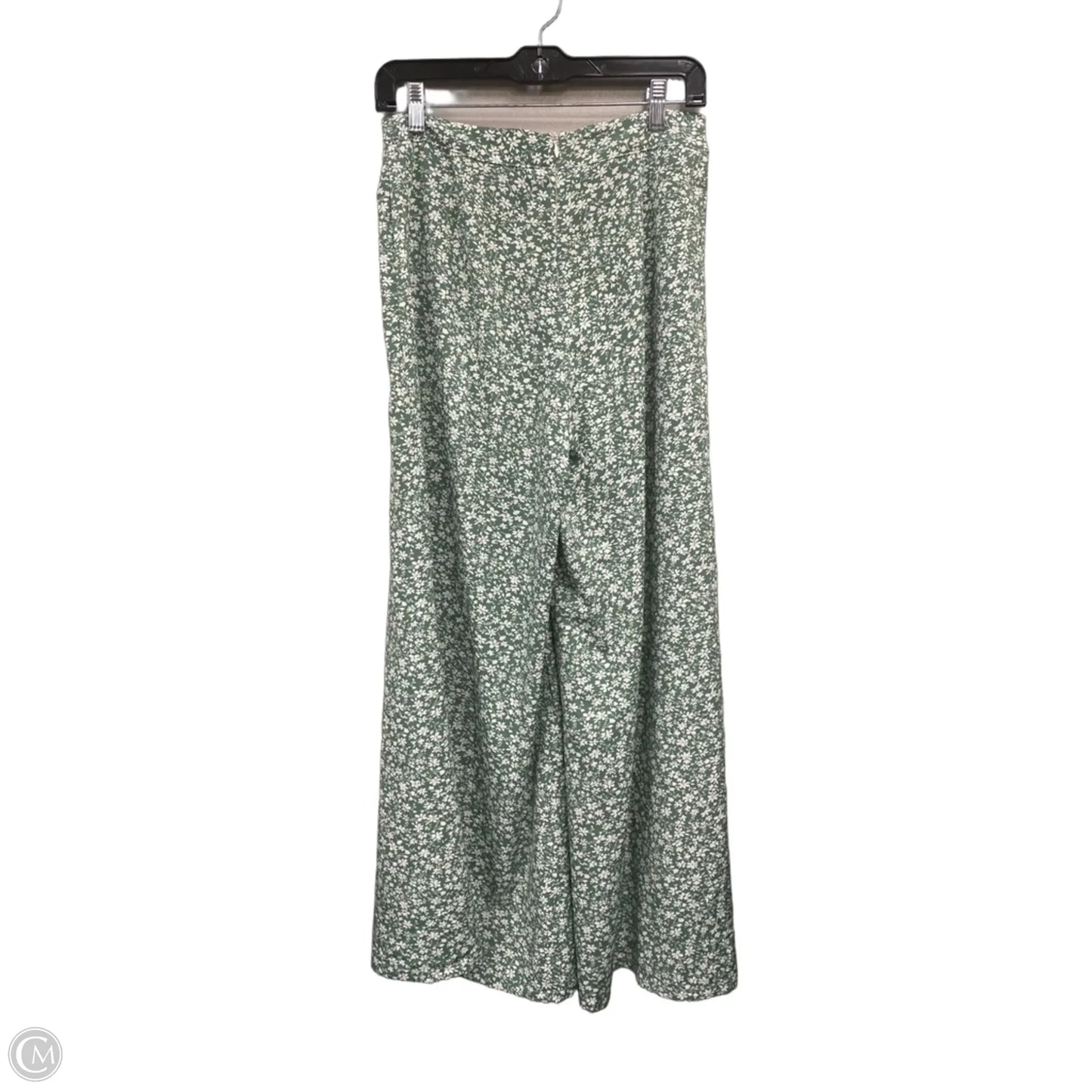 Pants Wide Leg By Shein In Green & White, Size: 6