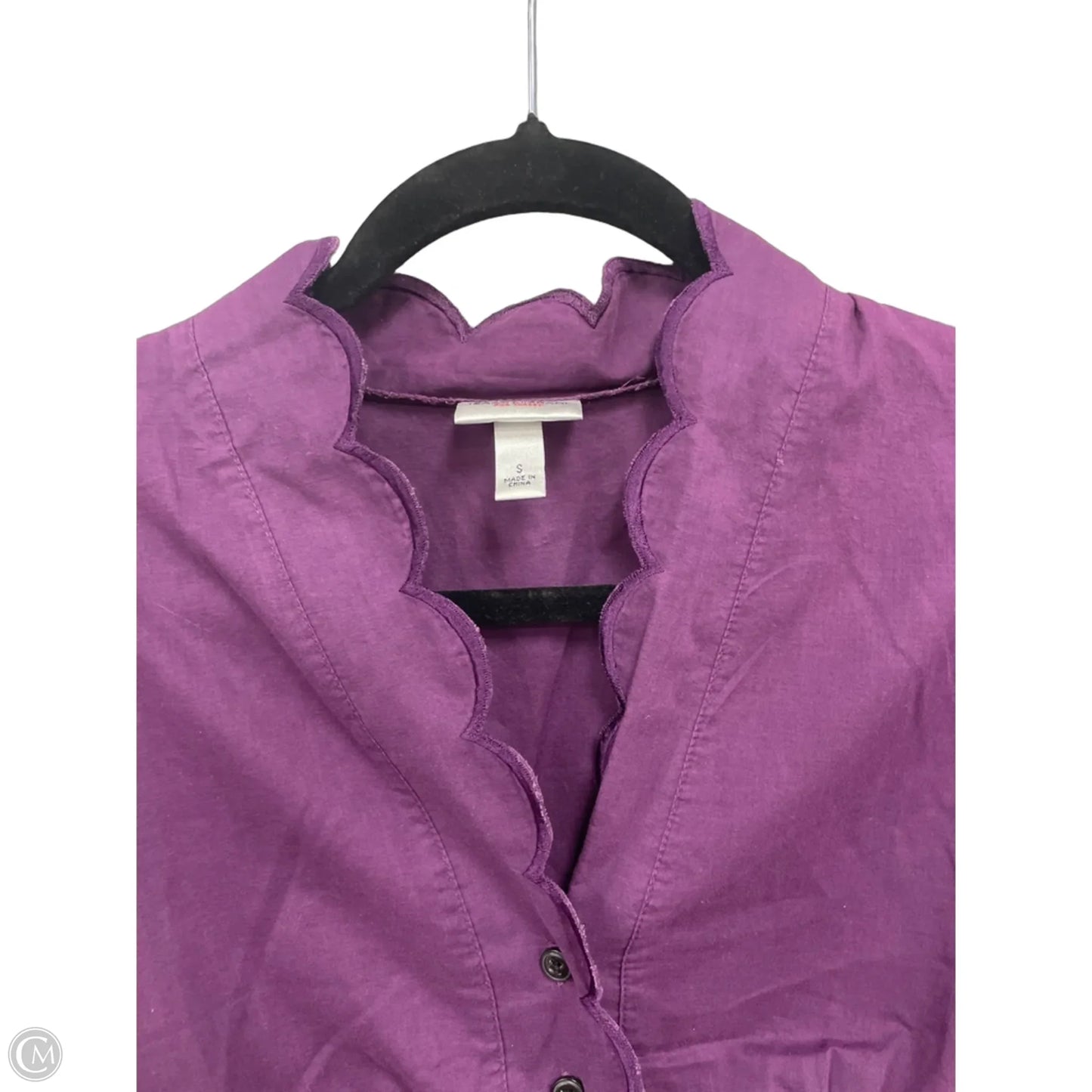Blouse Short Sleeve By Target-designer In Purple, Size: S
