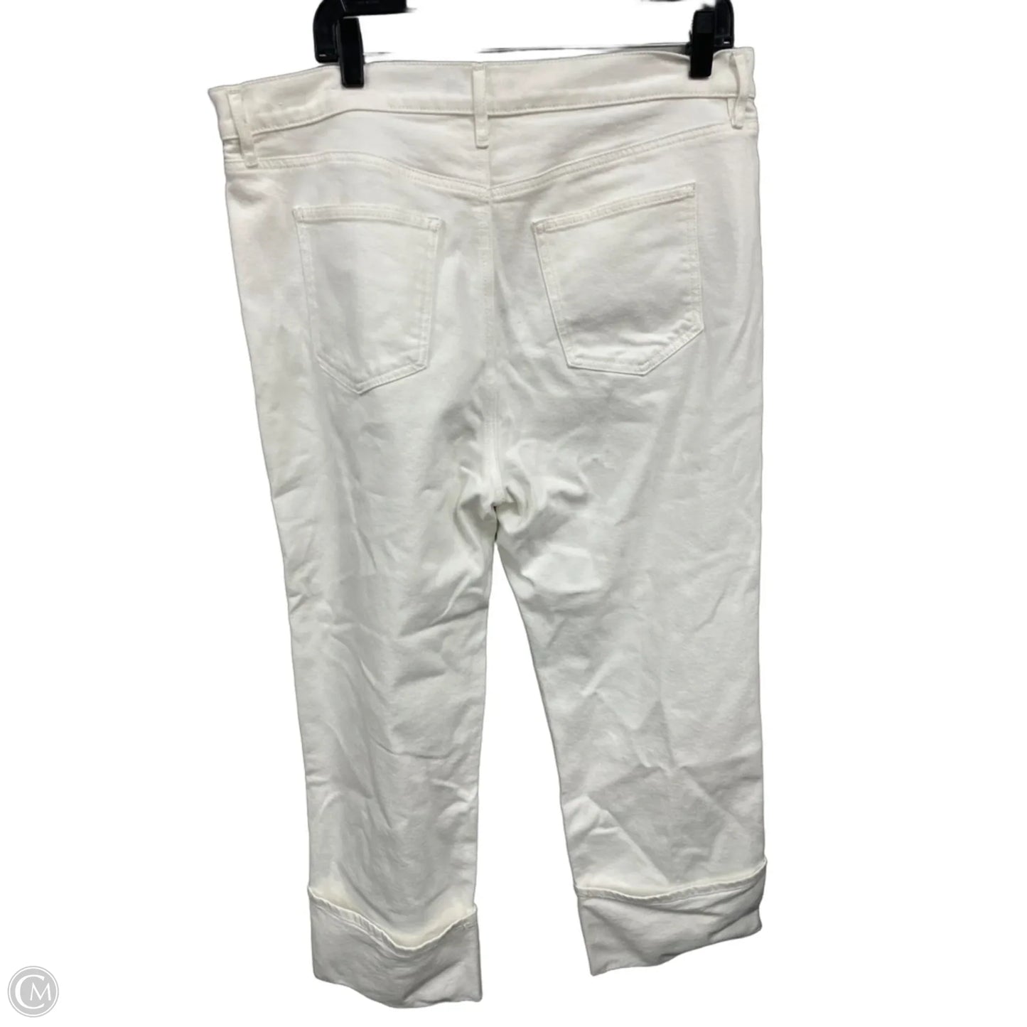 Jeans Wide Leg By Ann Taylor In White, Size: 14