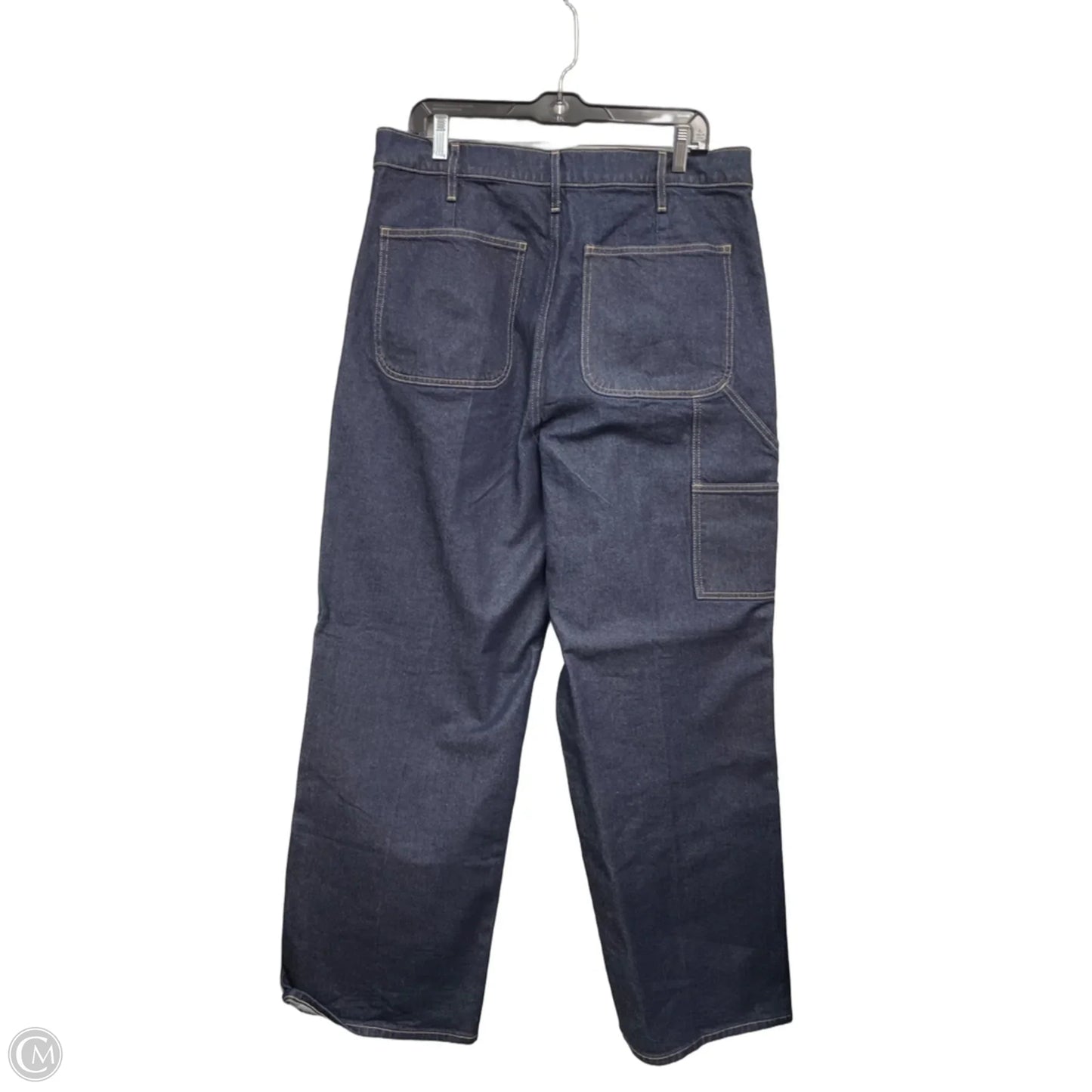 Jeans Wide Leg By Express In Blue Denim, Size: 14