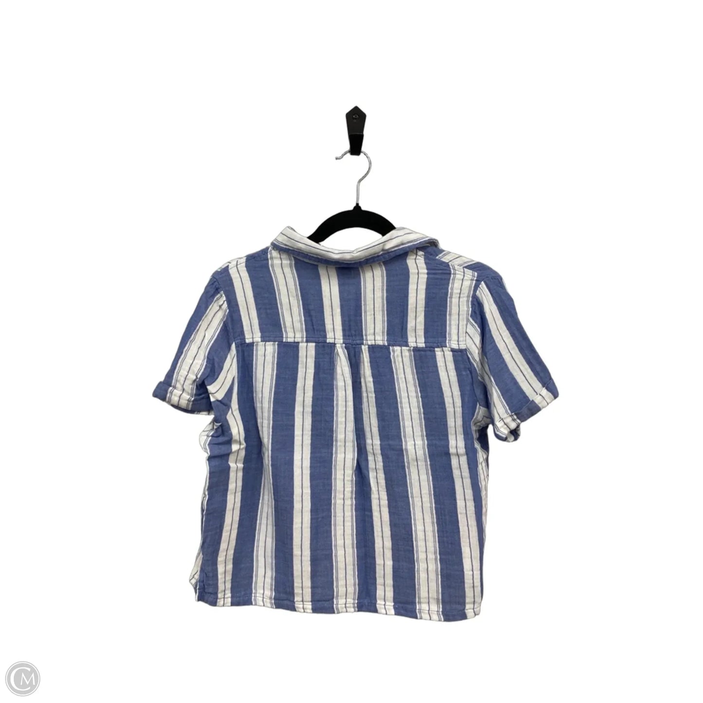 Top Short Sleeve By Old Navy In Blue & White, Size: S