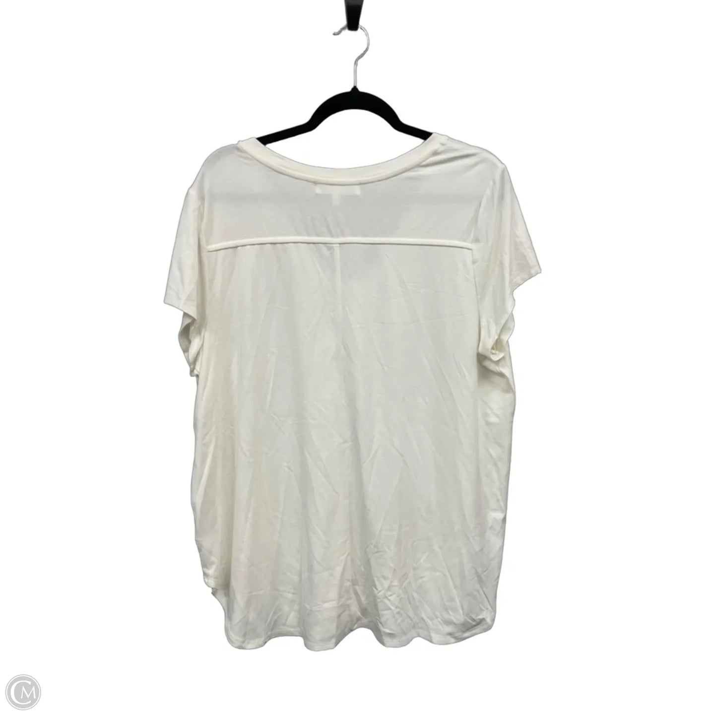 Top Short Sleeve By Adyson Parker In Ivory, Size: Xl