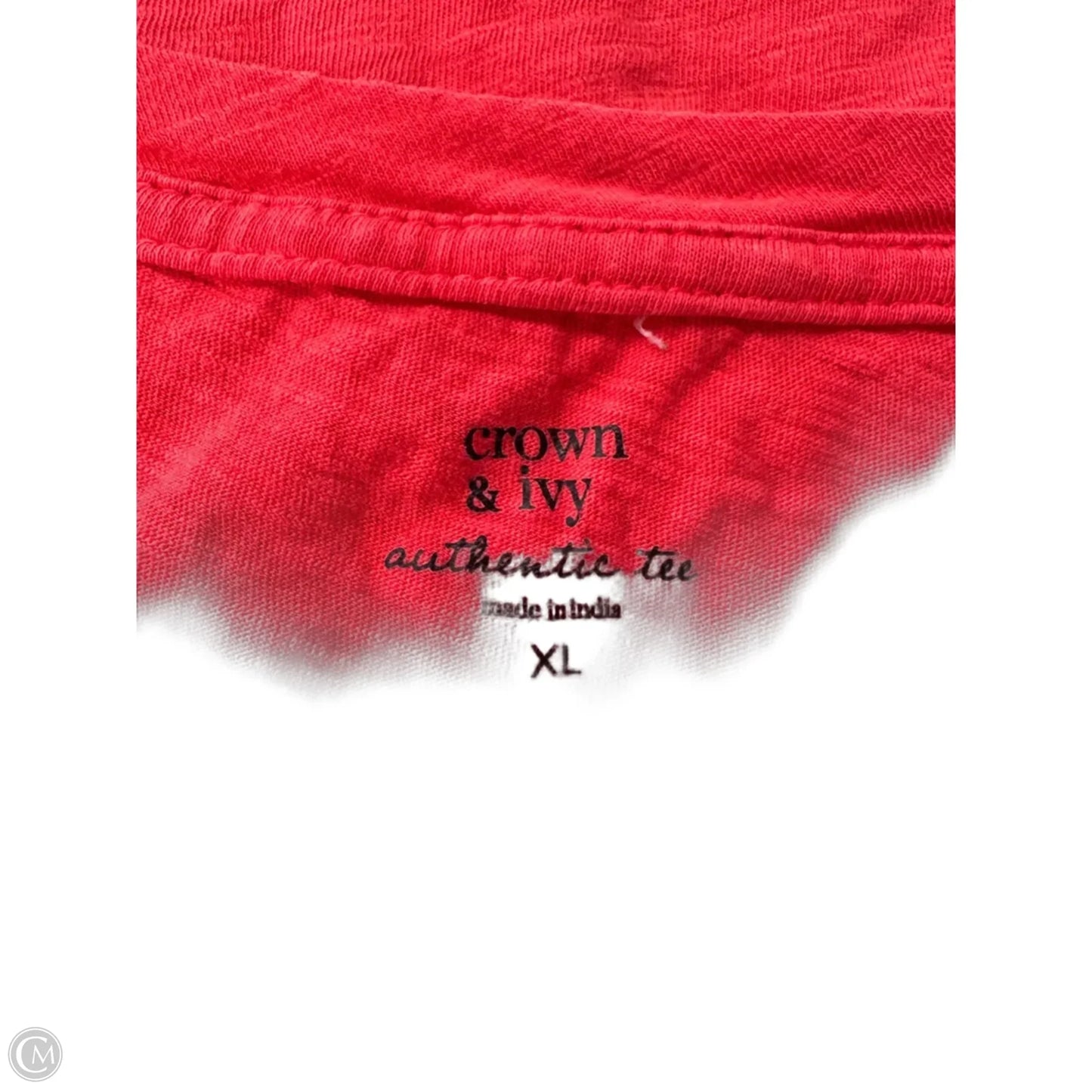 Top Short Sleeve Basic By Crown And Ivy In Red, Size: Xl