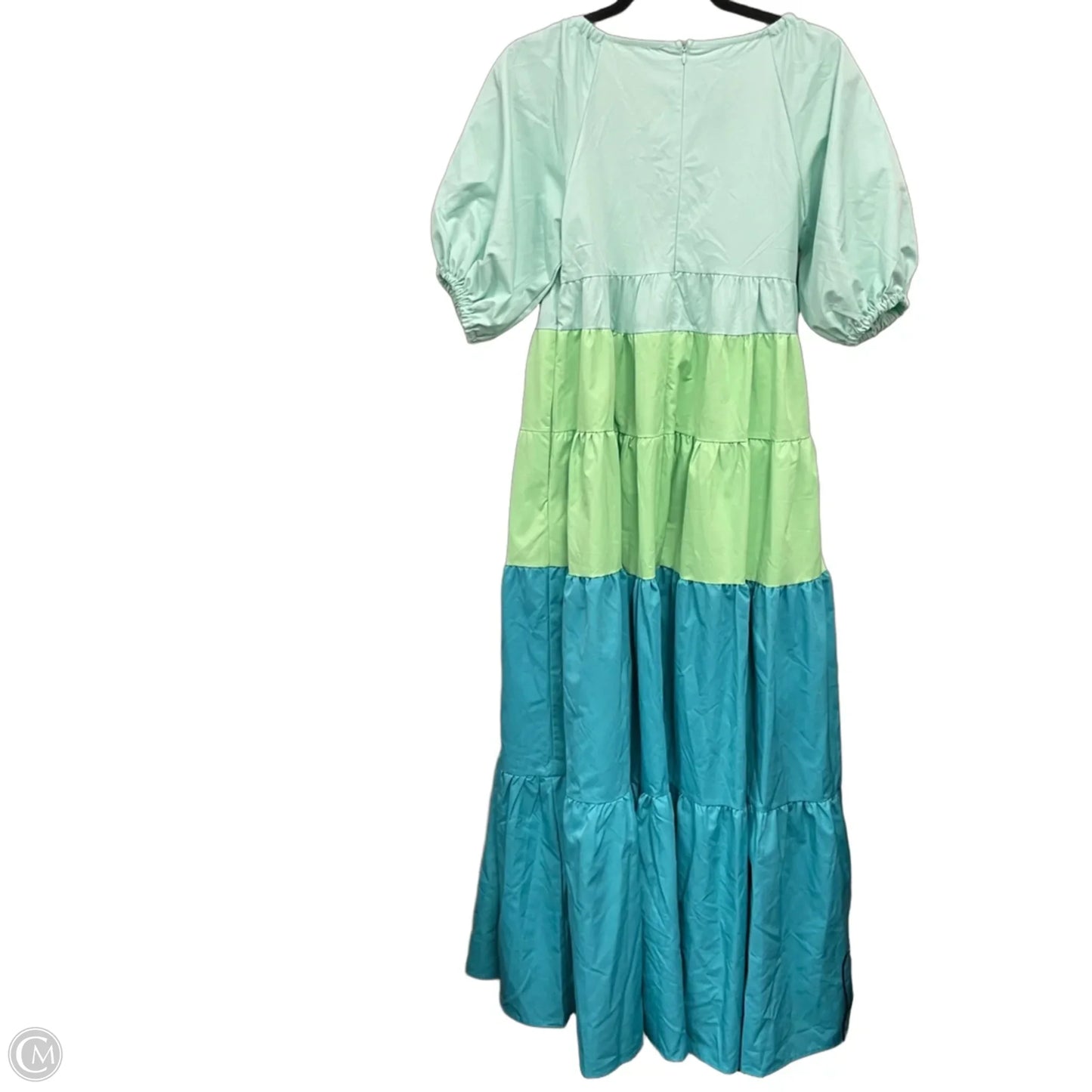 Dress Casual Maxi By Vestique In Blue & Green, Size: S