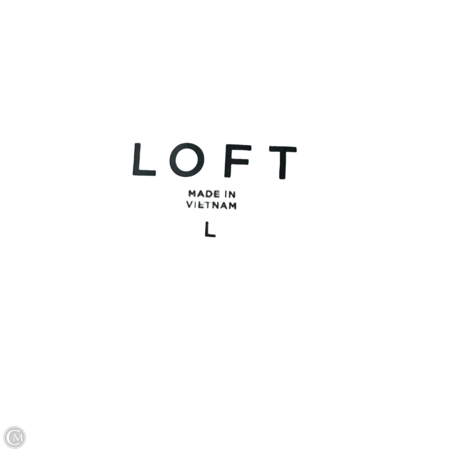 Top Short Sleeve By Loft In White, Size: L
