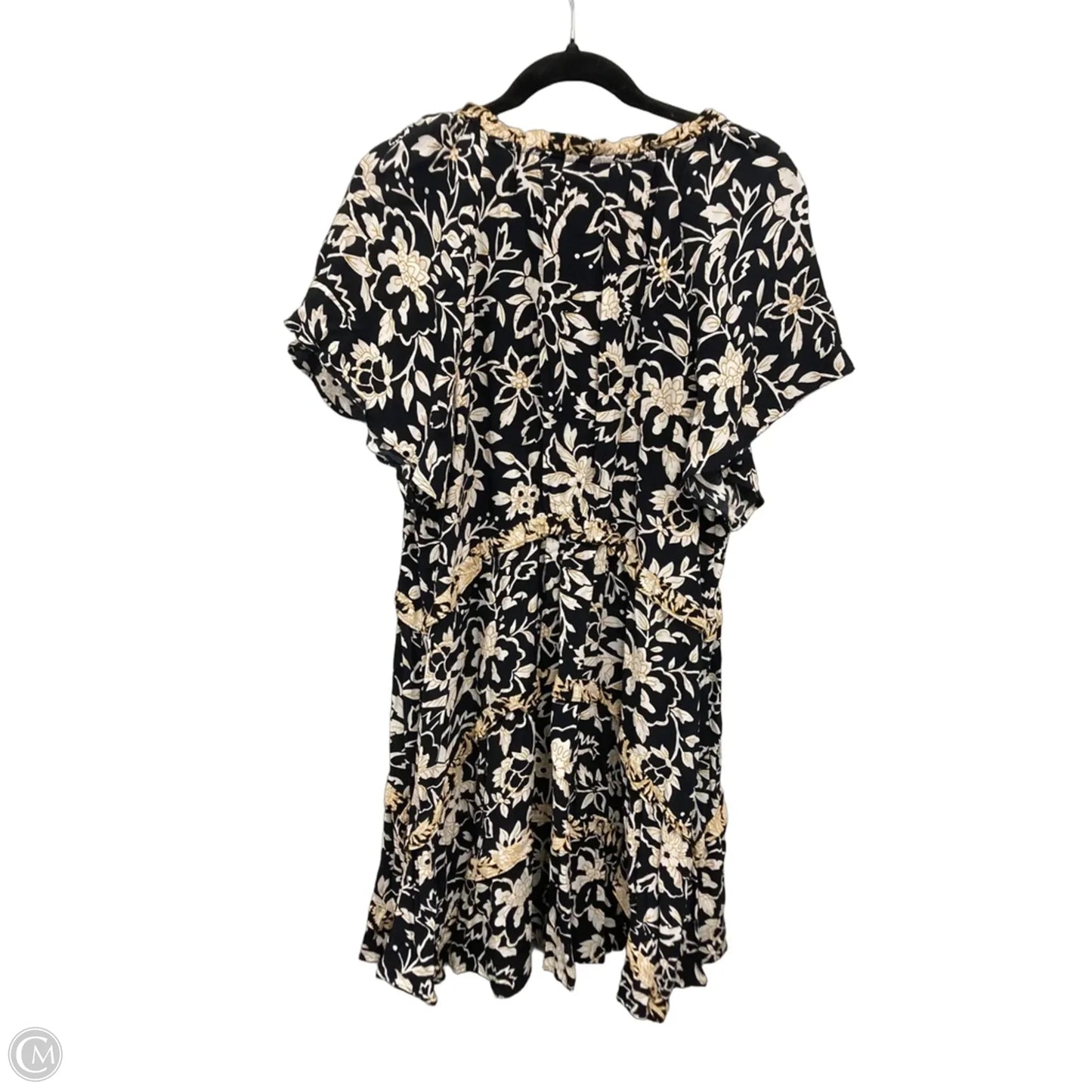 Dress Casual Short By Anthropologie In Black & Cream, Size: L