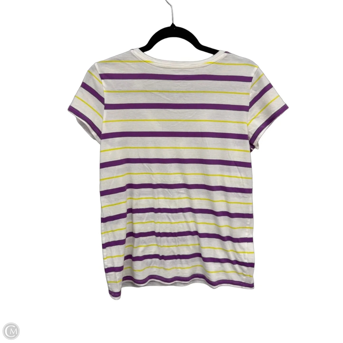 Top Short Sleeve Basic By Gap In Purple & Yellow, Size: S