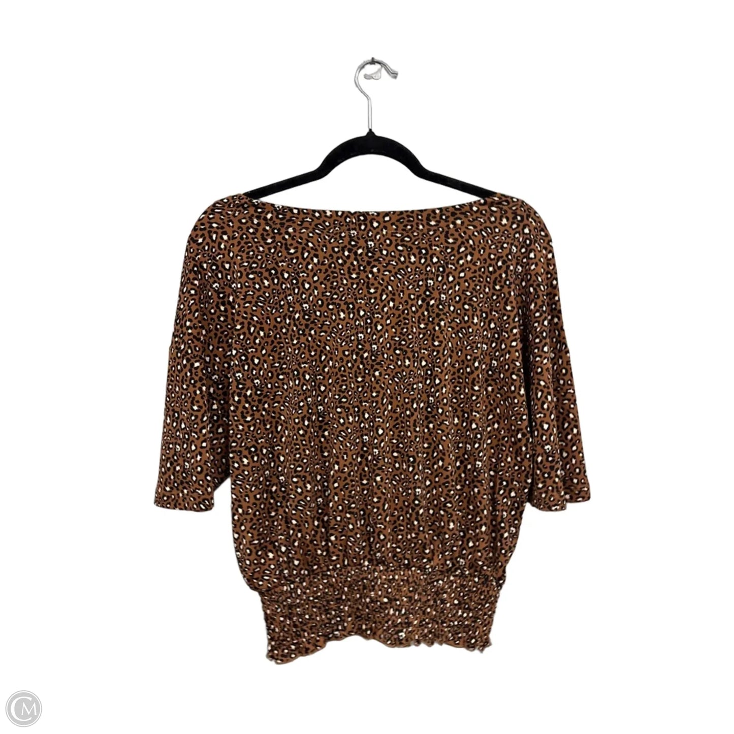 Top Short Sleeve By Express In Black & Brown, Size: S