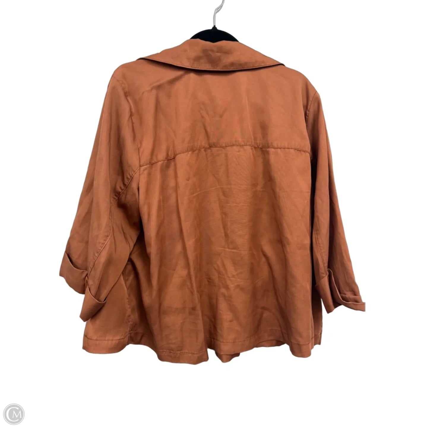 Jacket Shirt By Lane Bryant In Copper, Size: 14
