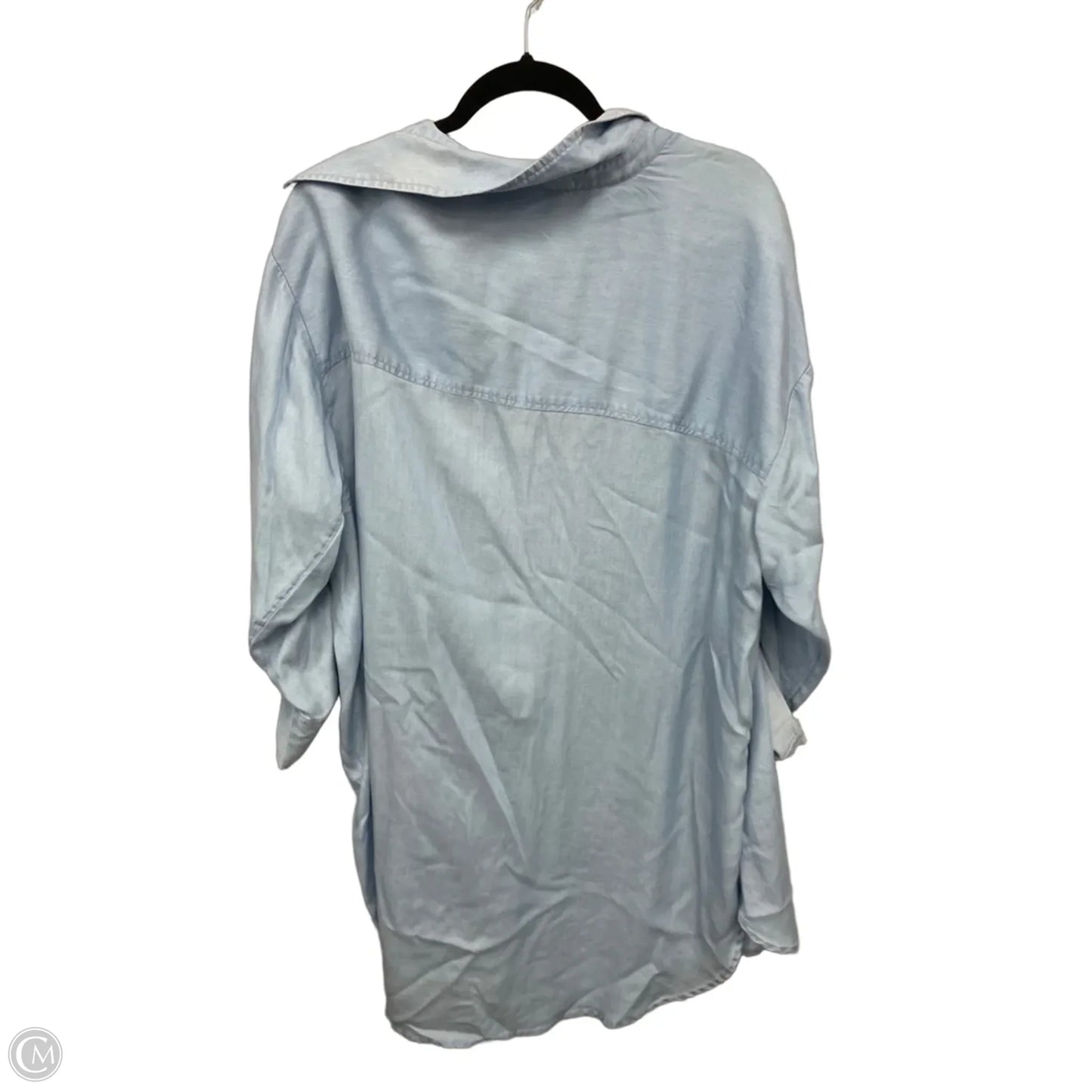 Tunic Long Sleeve By Crown And Ivy In Blue Denim, Size: 1x